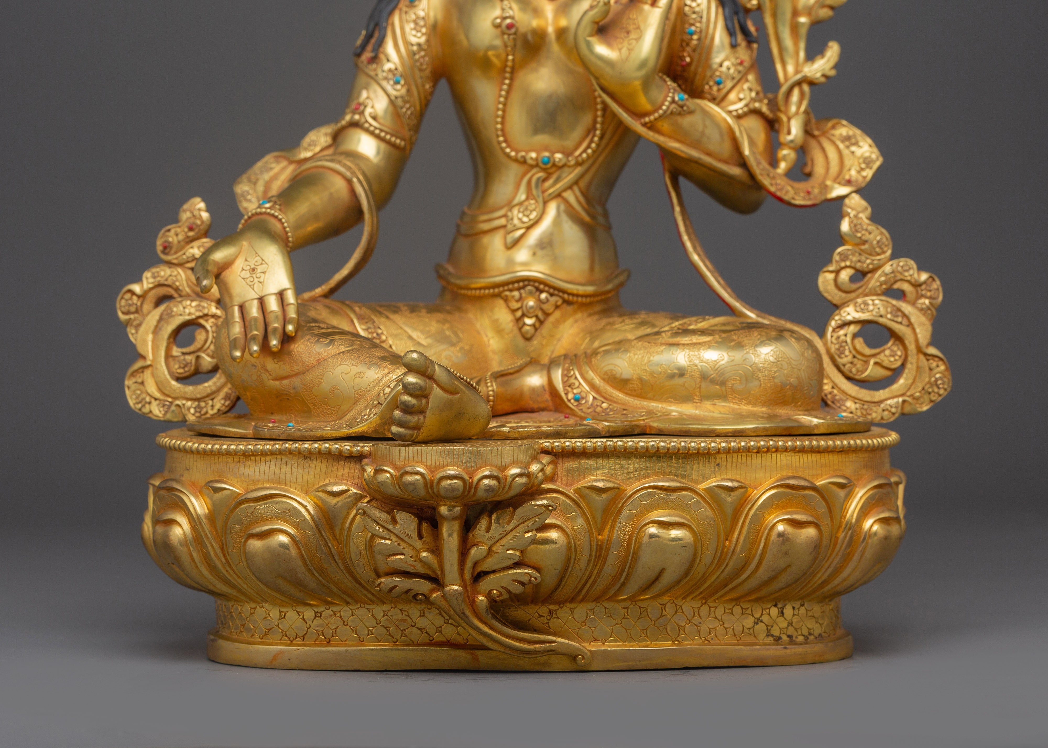 Green Tara, Divine Icon | Nepali Crafted Himalayan Icon