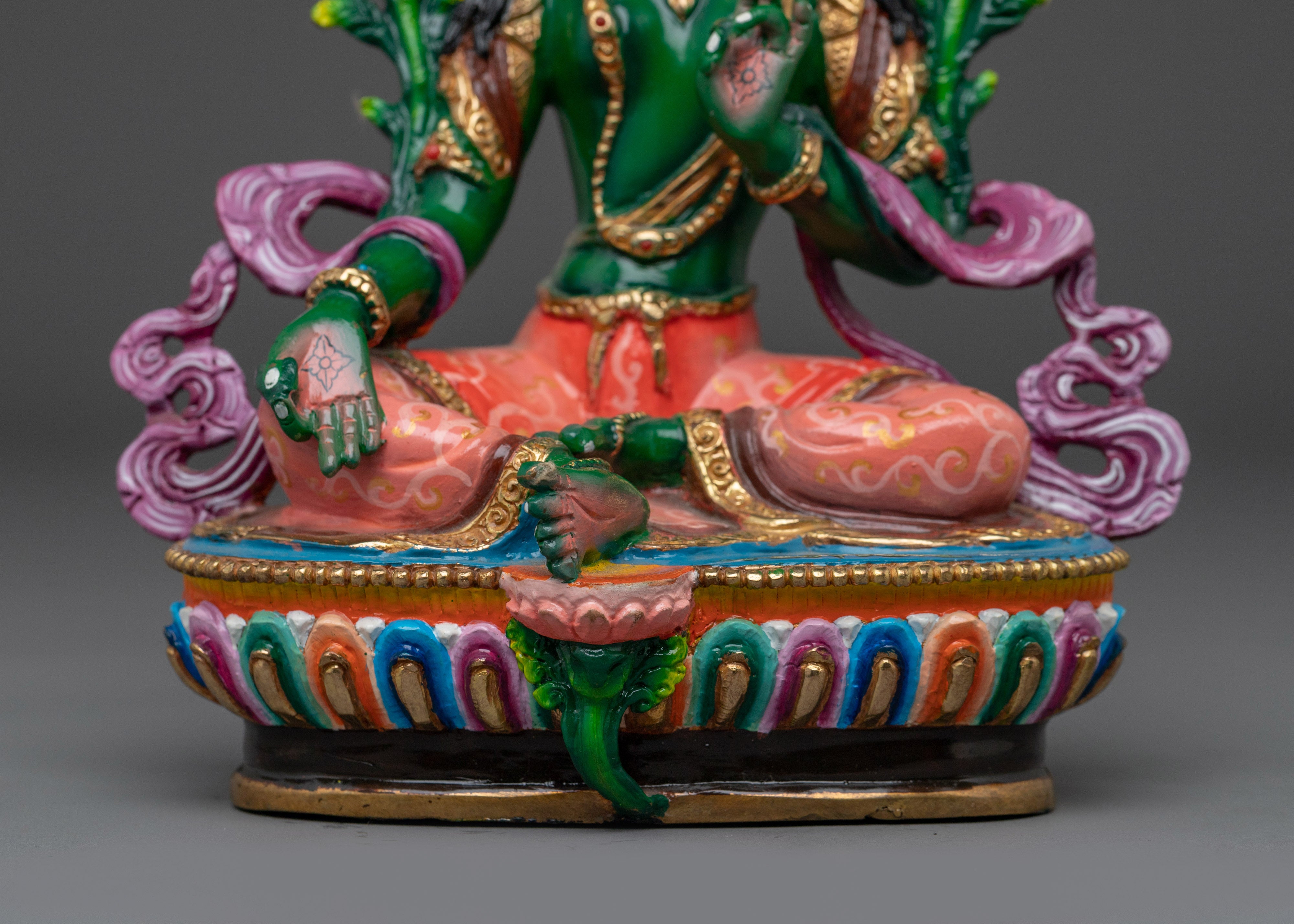 Green Tara, Enlightened Female | Tibetan Buddha for Swift Protection