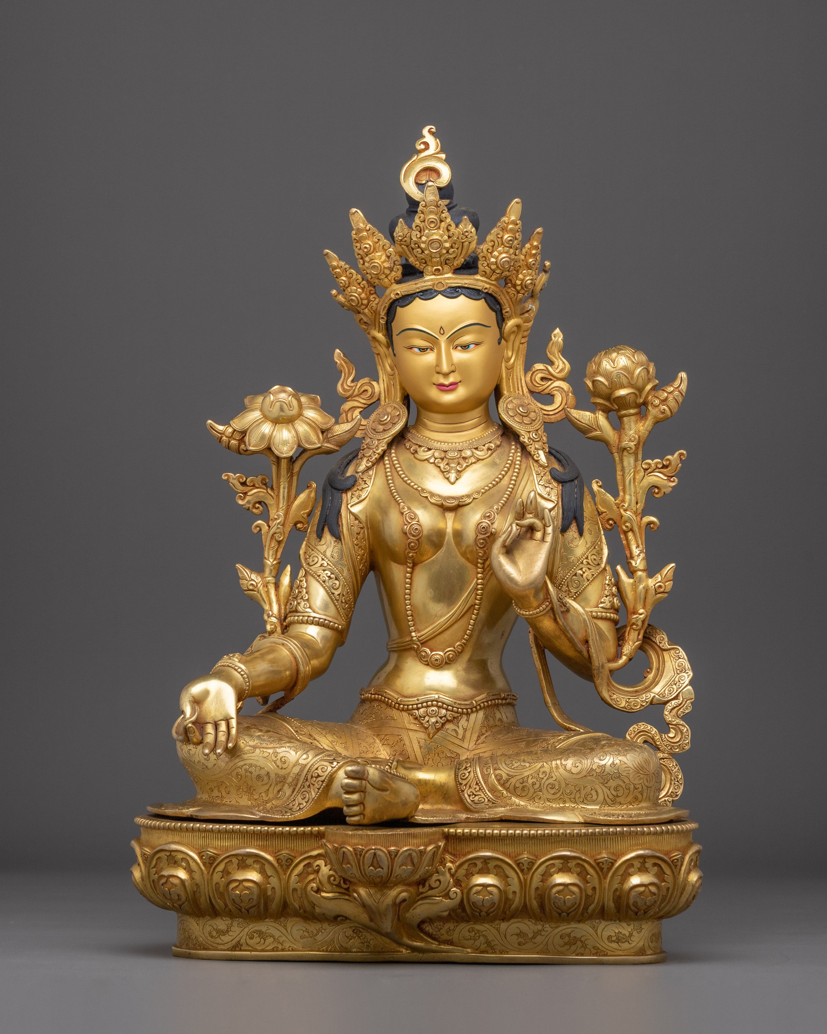 Green Tara, Liberation symbol | Tibetan Buddha Icon