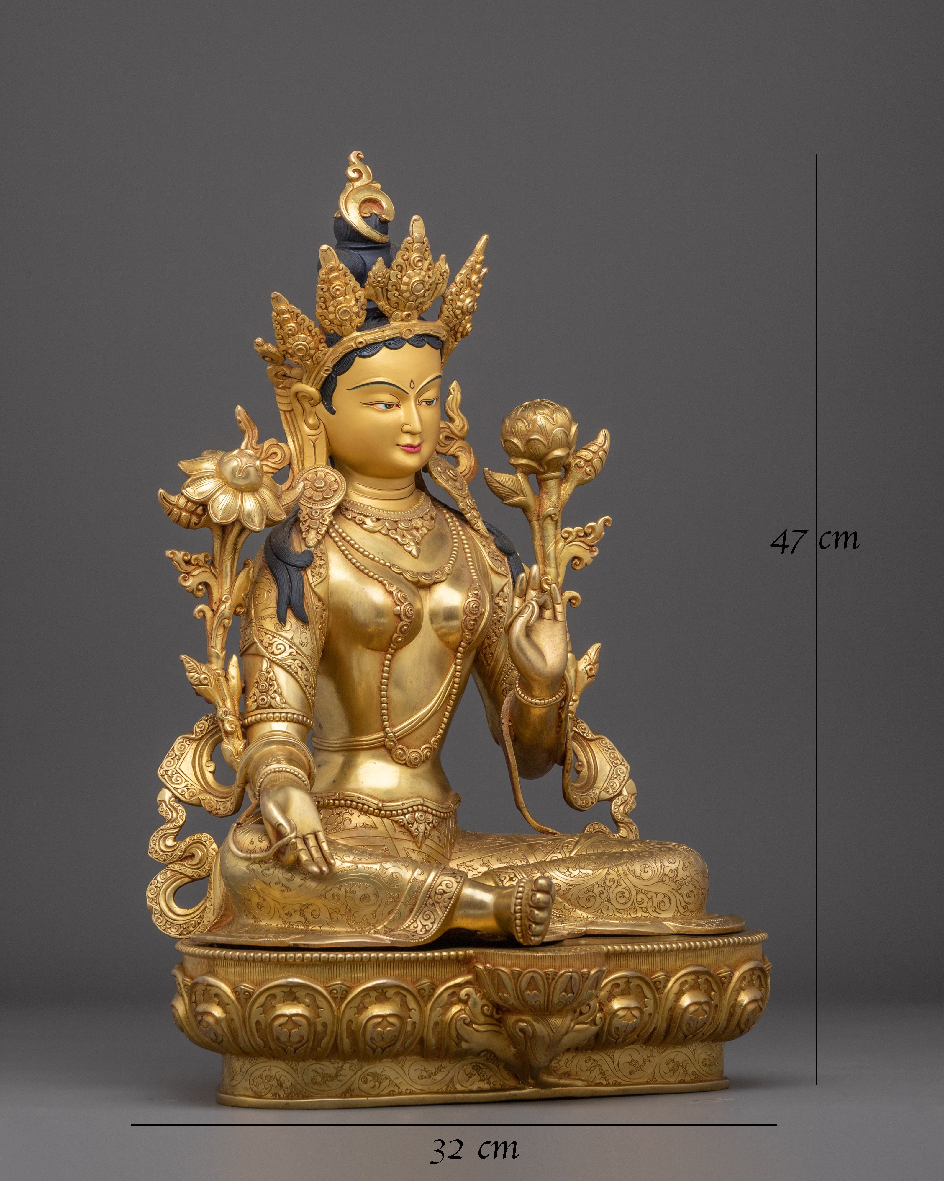 Green Tara, Liberation symbol | Tibetan Buddha Icon