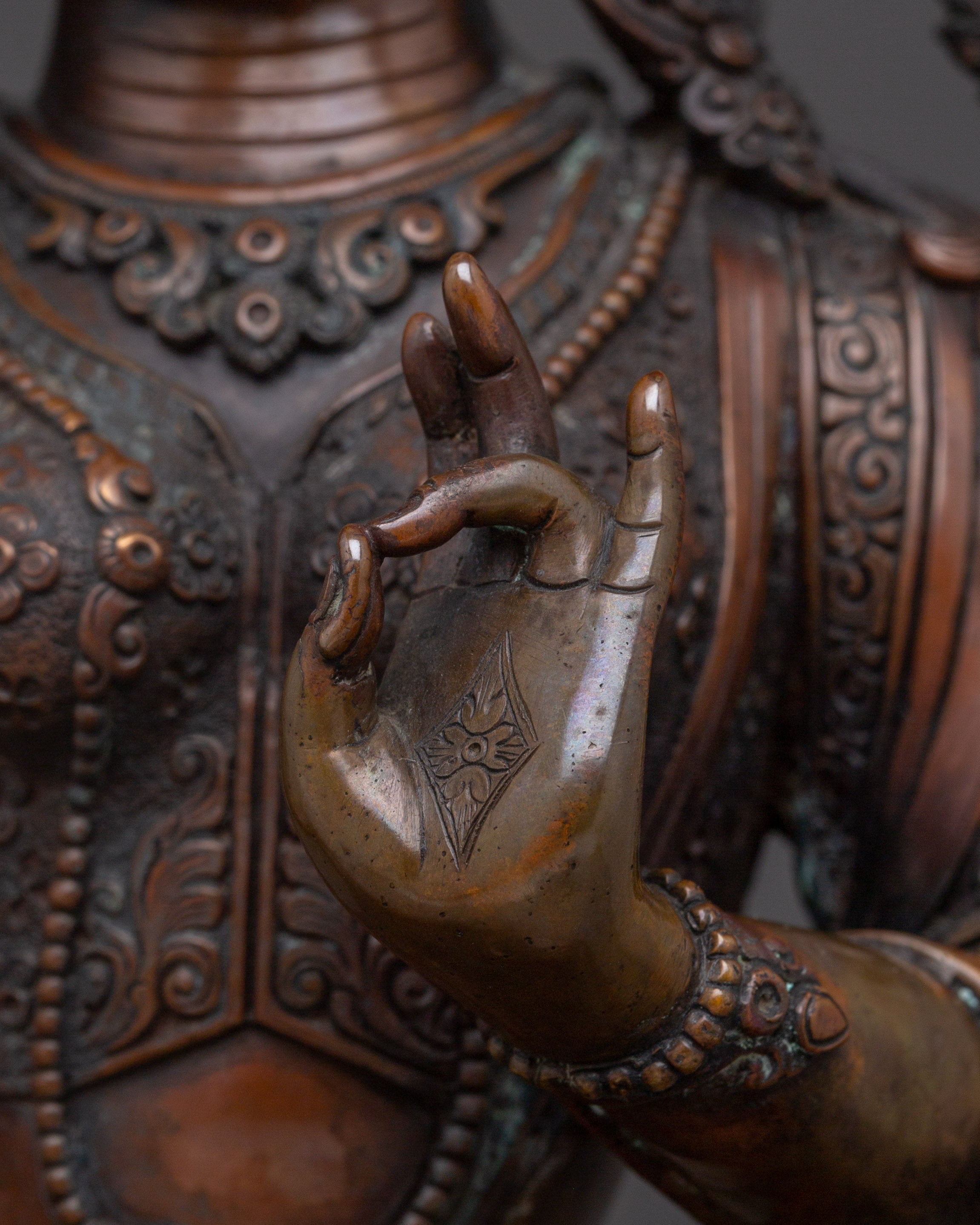 Green Tara Oxidized Artwork | Meditation and Spiritual Shrine