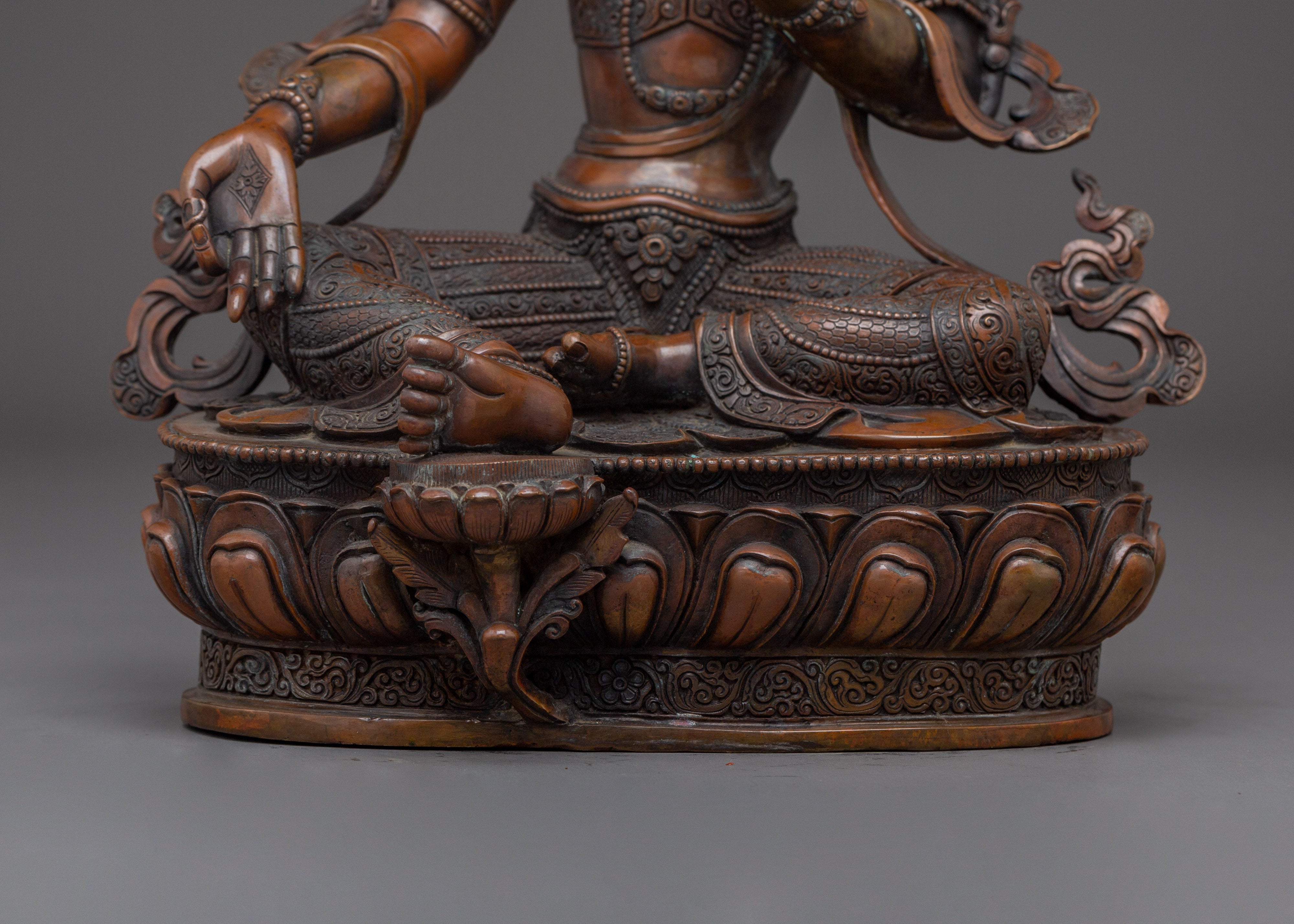 Green Tara Oxidized Artwork | Meditation and Spiritual Shrine