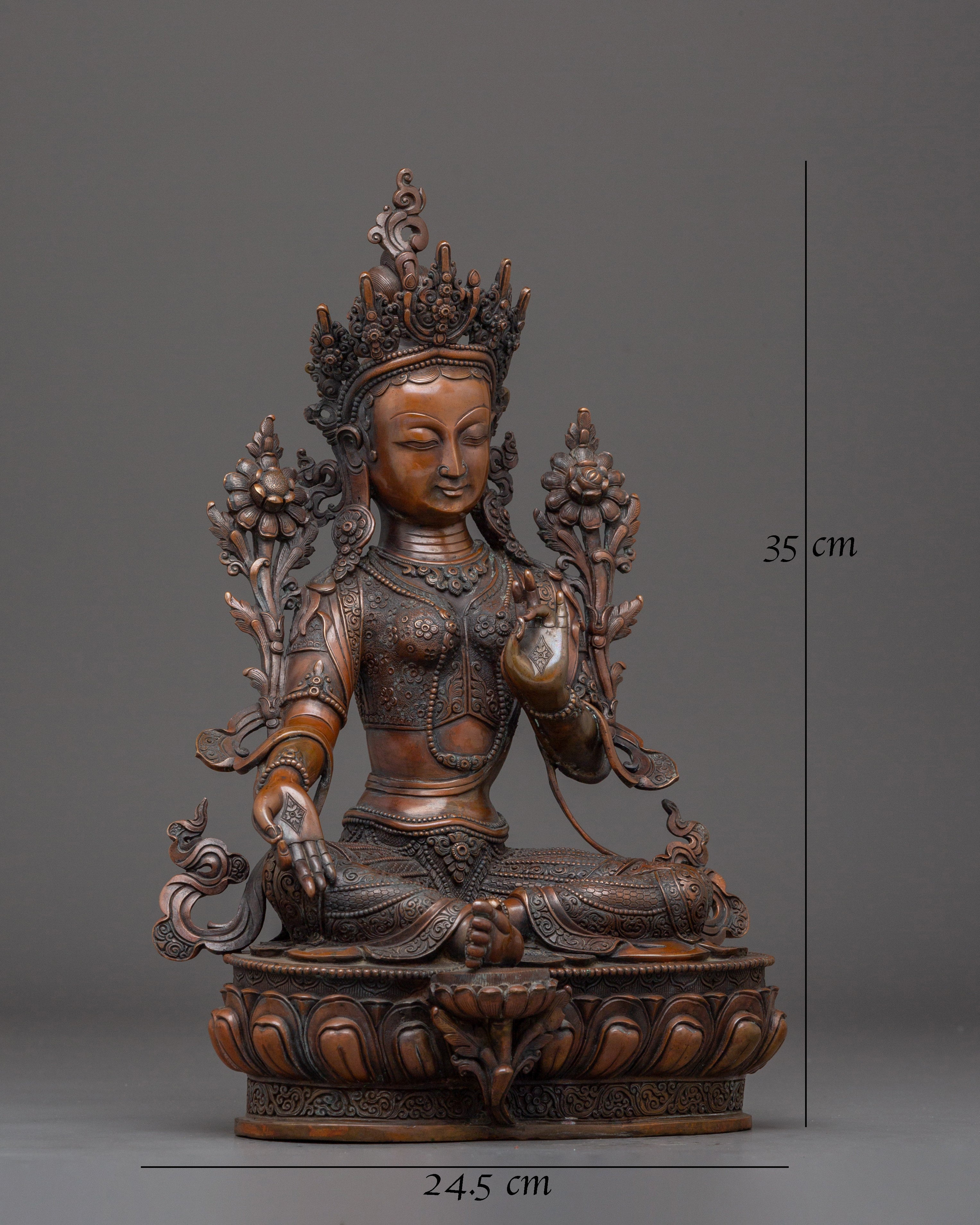Green Tara Oxidized Artwork
