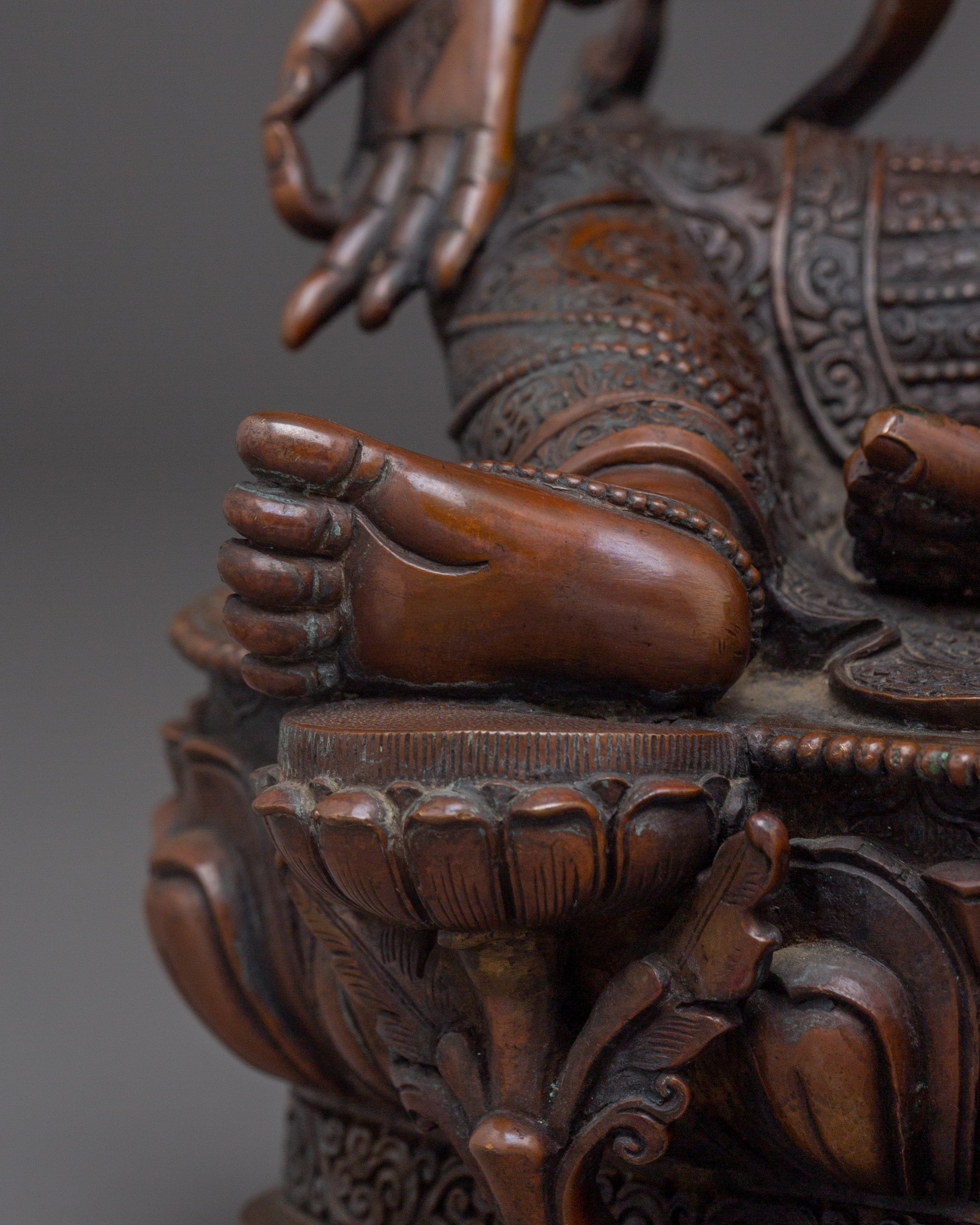 Green Tara Oxidized Artwork | Meditation and Spiritual Shrine