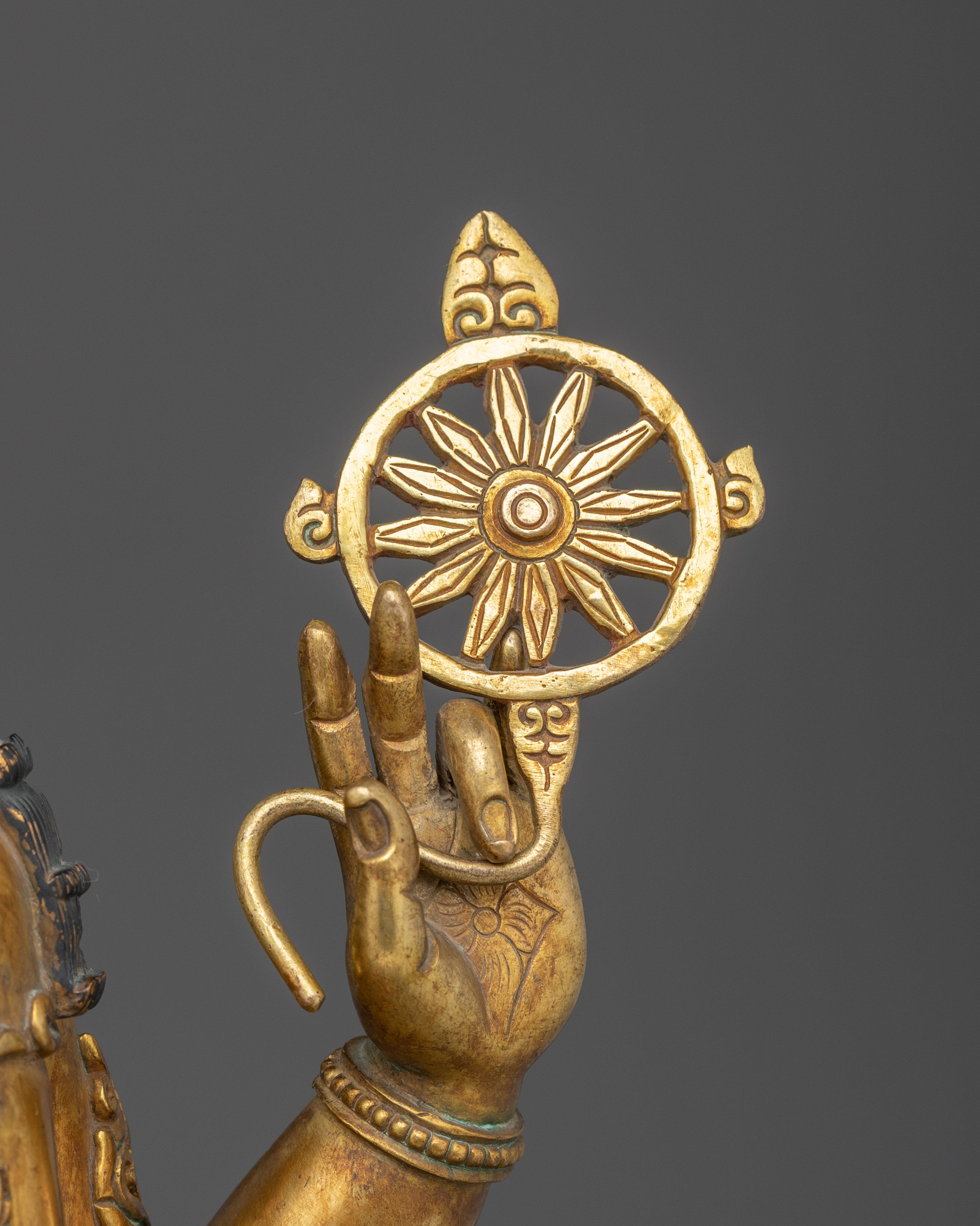 Durga Statue | 24K Gold Gilded Craftsmanship for Strength and Protection