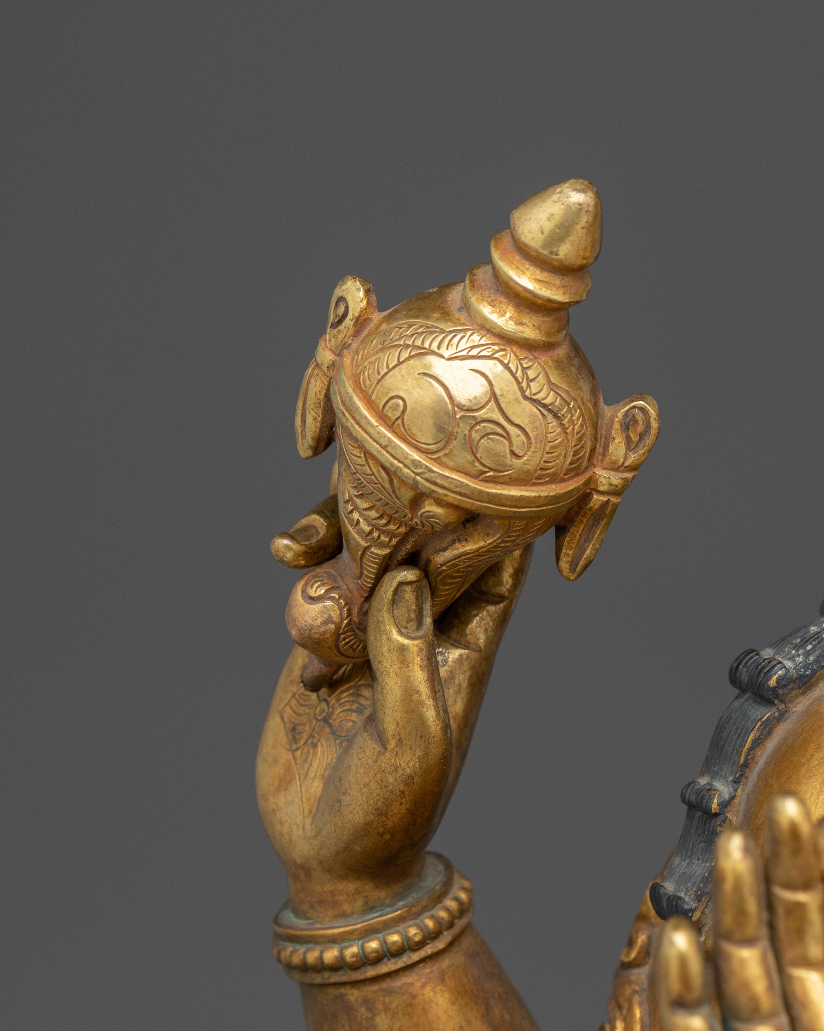 Durga Statue | 24K Gold Gilded Craftsmanship for Strength and Protection