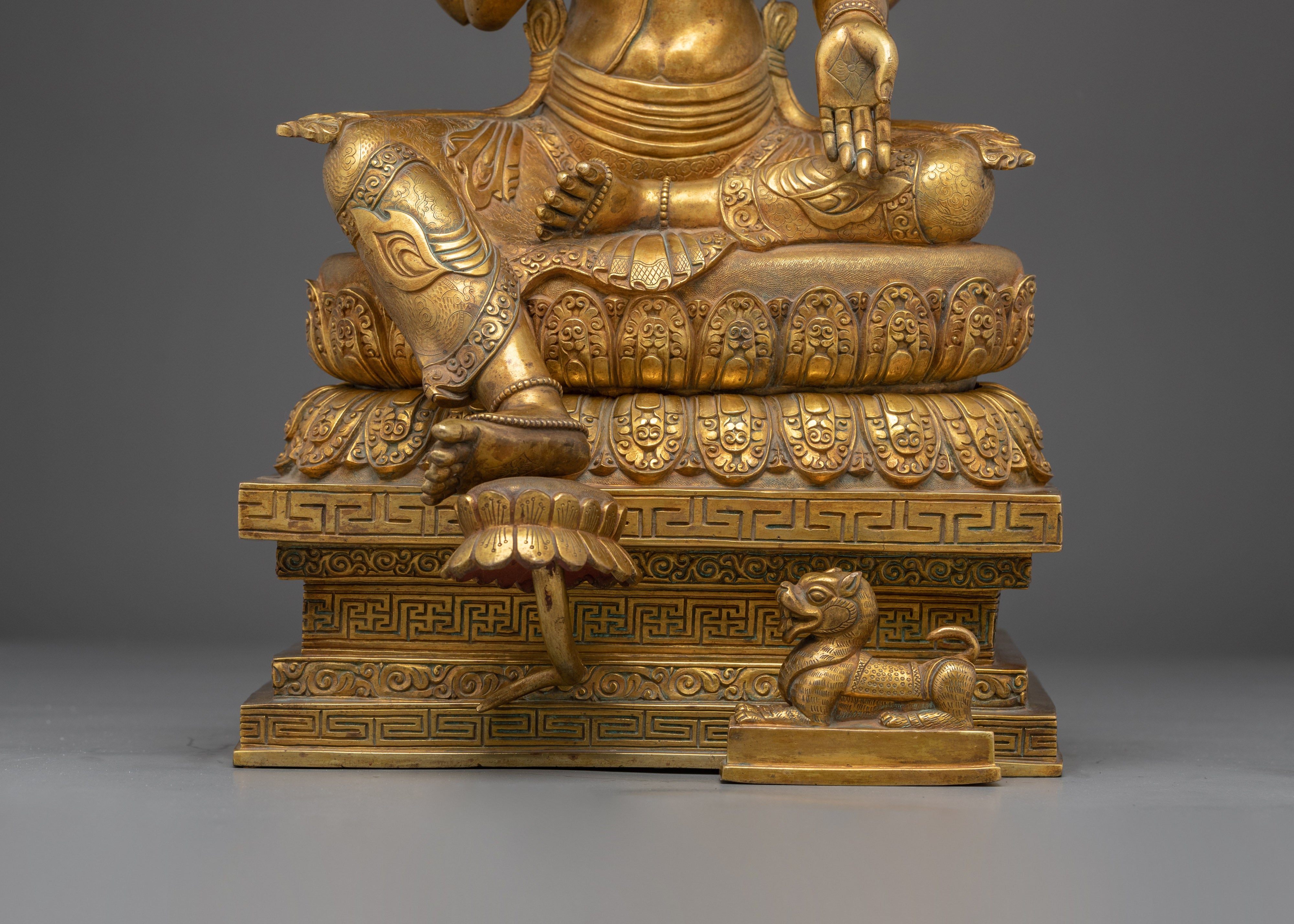 Durga Statue | 24K Gold Gilded Craftsmanship for Strength and Protection