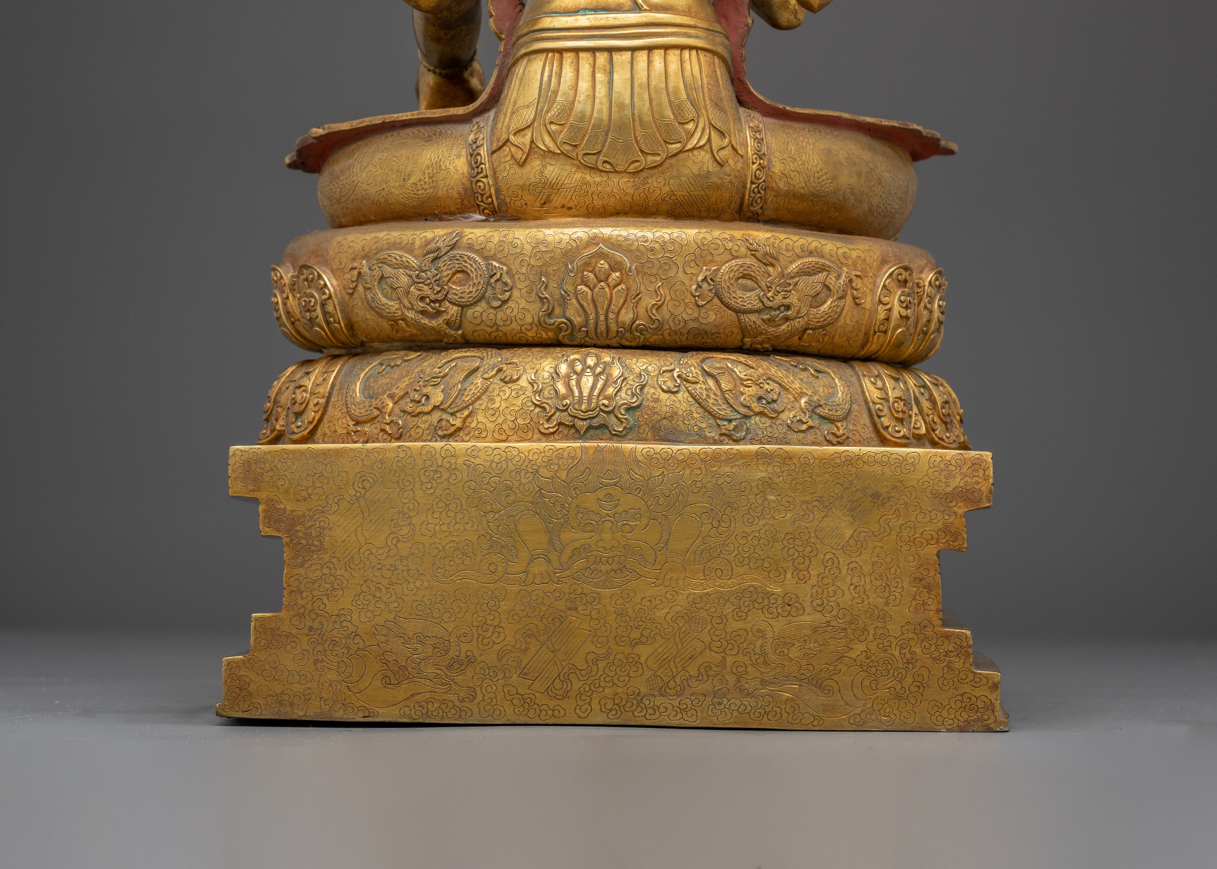 Durga Statue | 24K Gold Gilded Craftsmanship for Strength and Protection