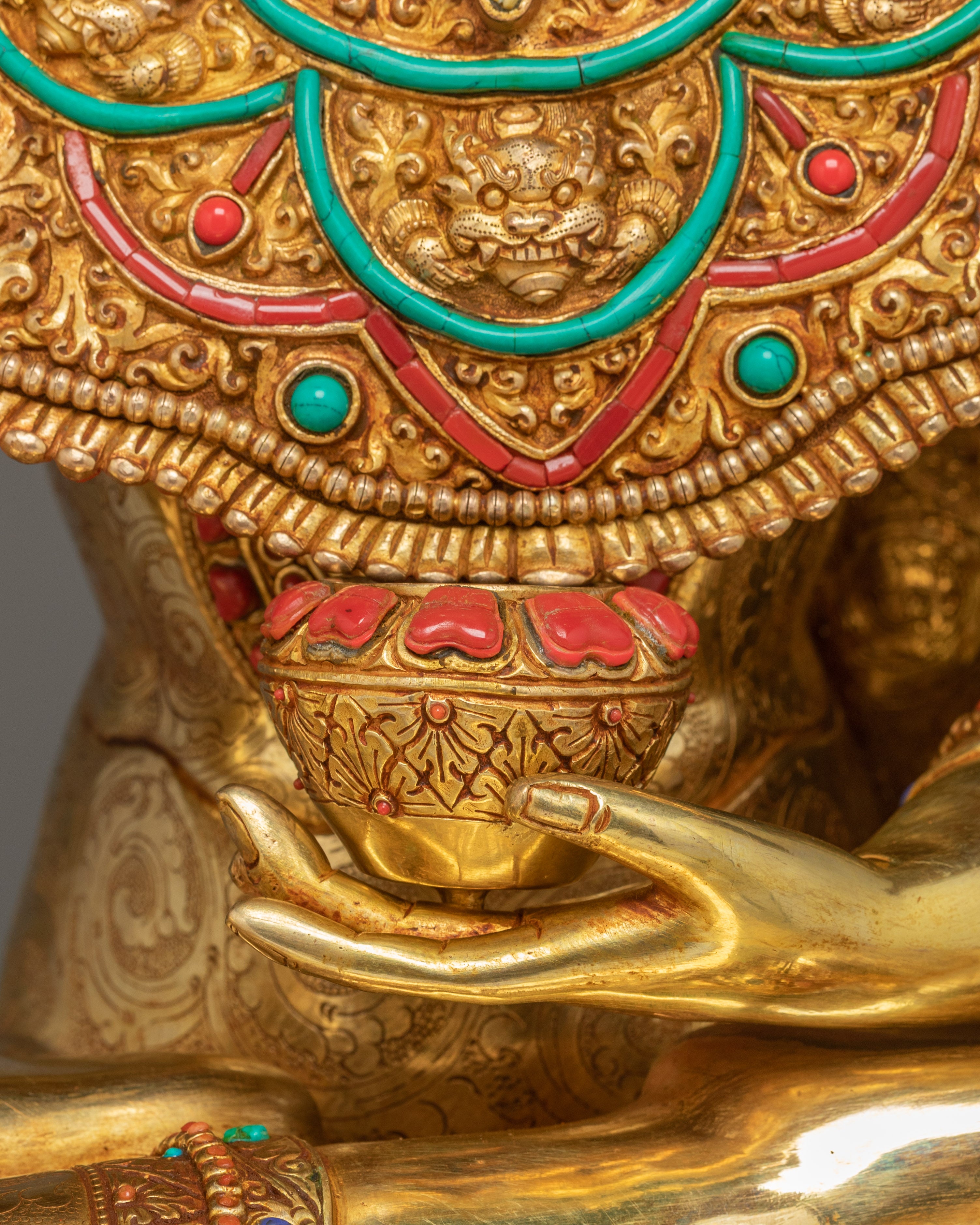 Majestic Crowned Shakyamuni Buddha Statue