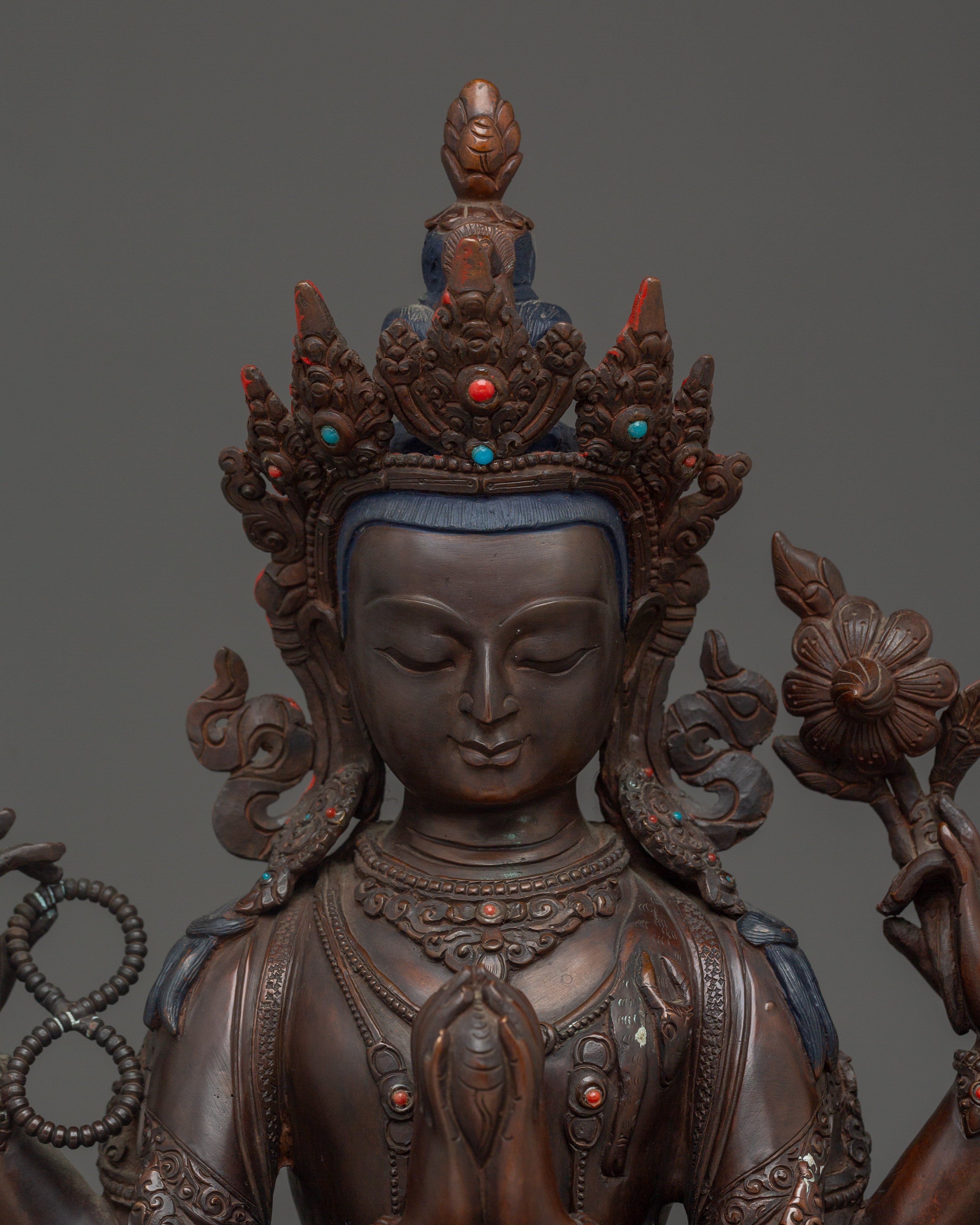 Sacred Chenrezig Statue | Tibetan Icon for Blessings