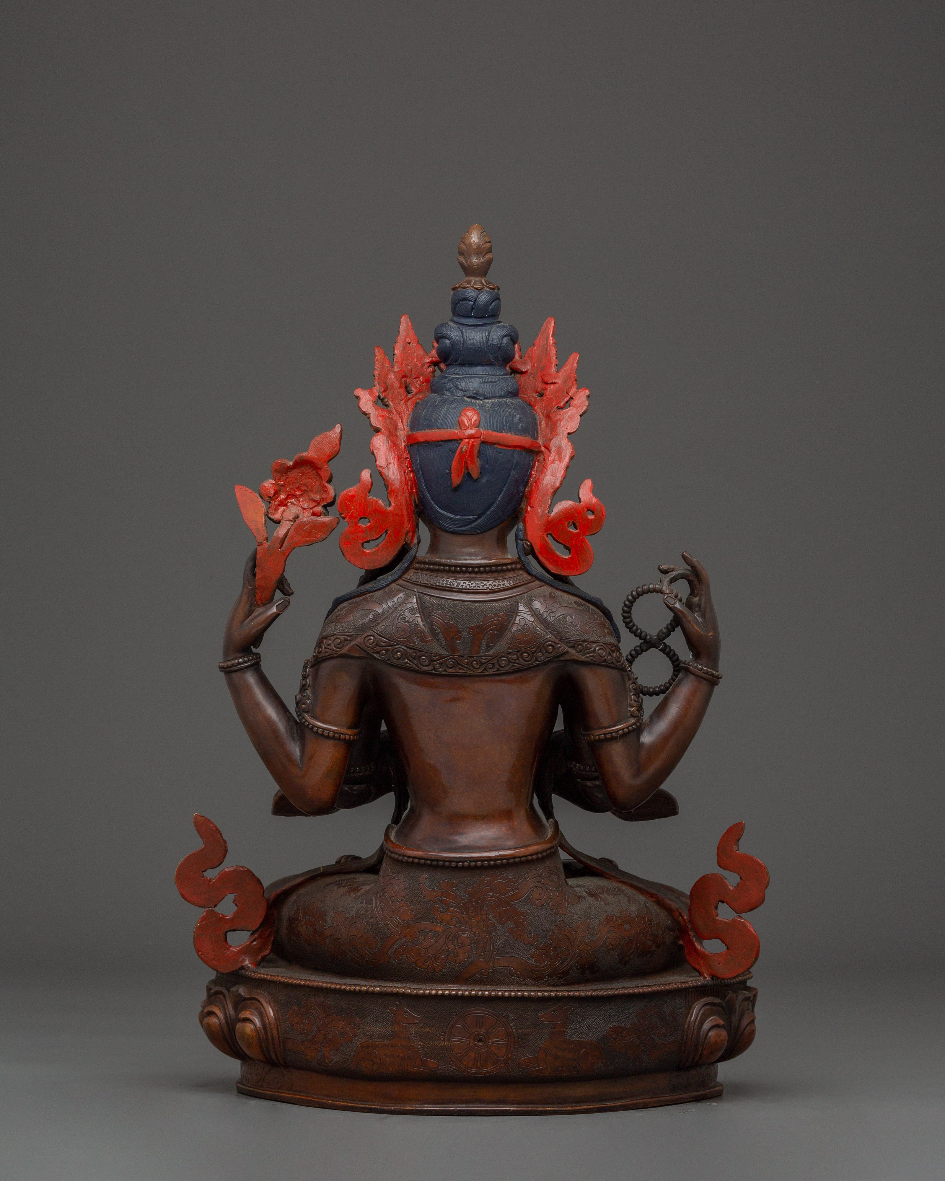Sacred Chenrezig Statue | Tibetan Icon for Blessings