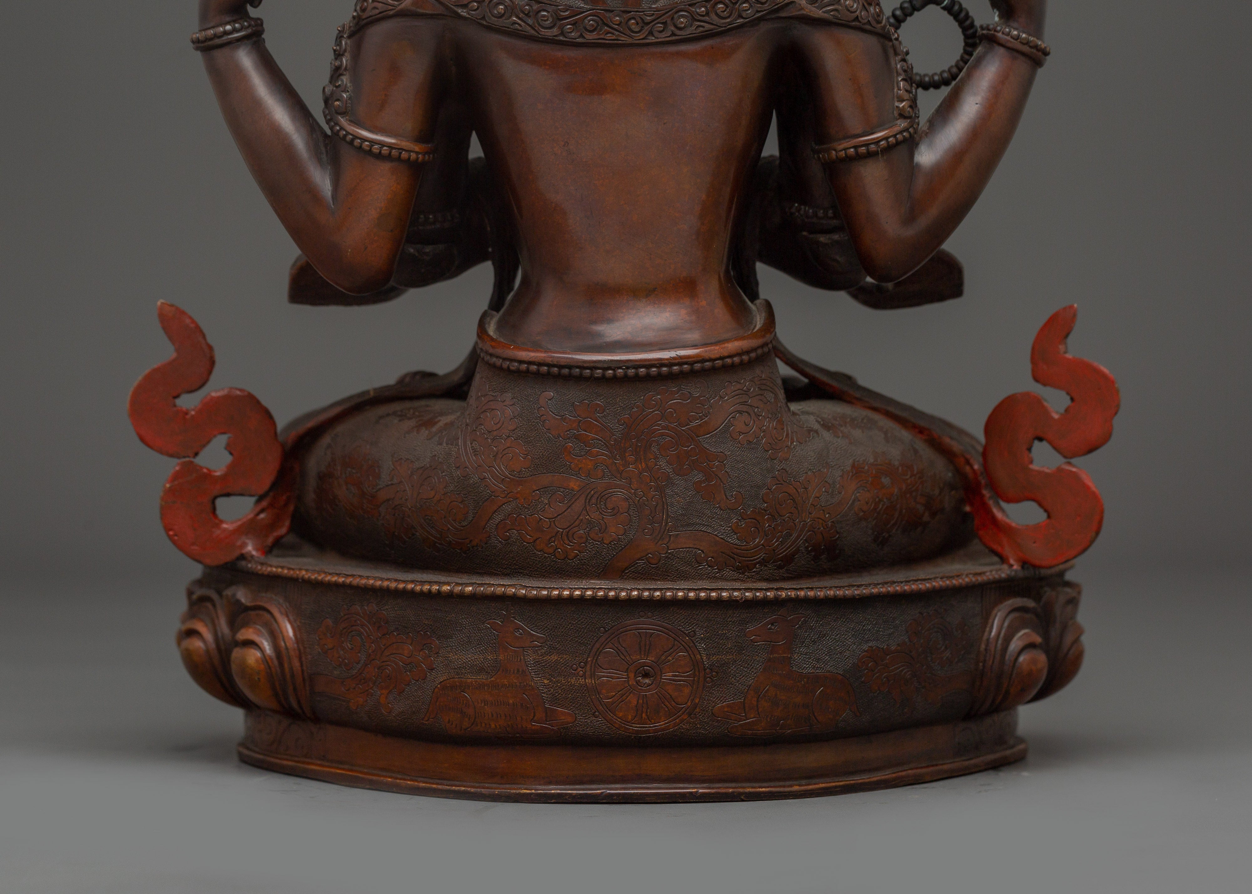 Sacred Chenrezig Statue | Tibetan Icon for Blessings