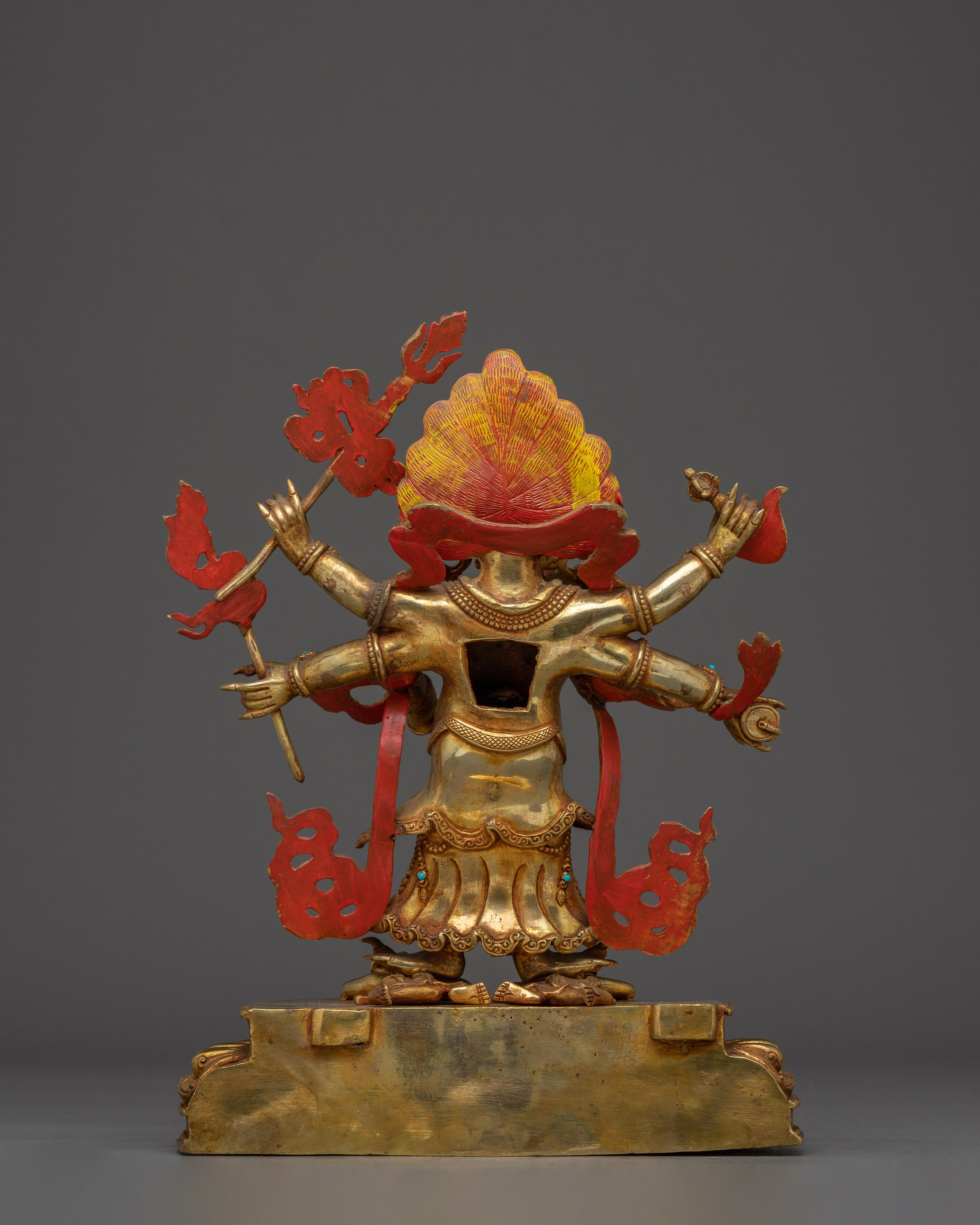 White Mahakala Icon | Tibetan Protector Deity of Wealth