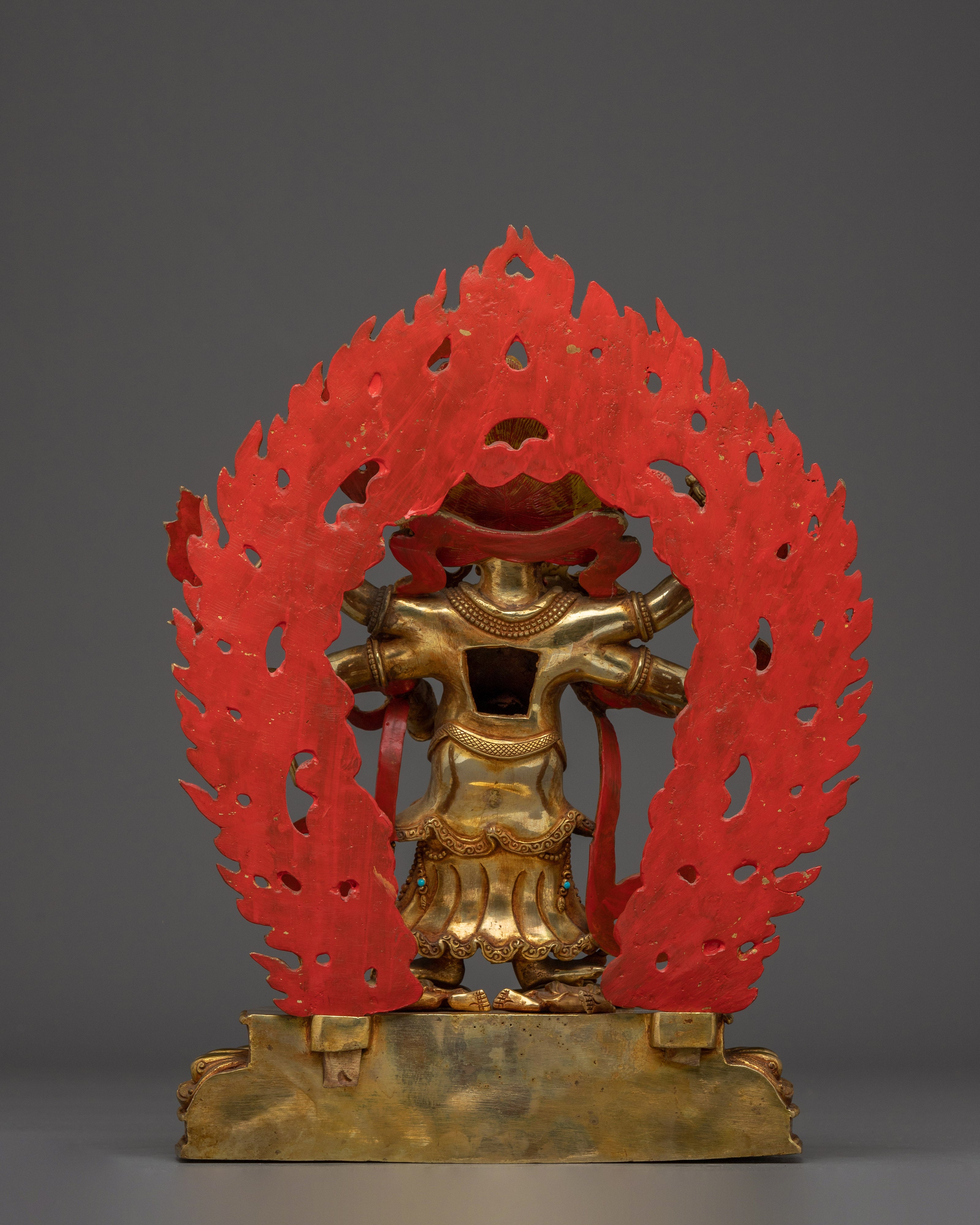 White Mahakala Icon | Tibetan Protector Deity of Wealth