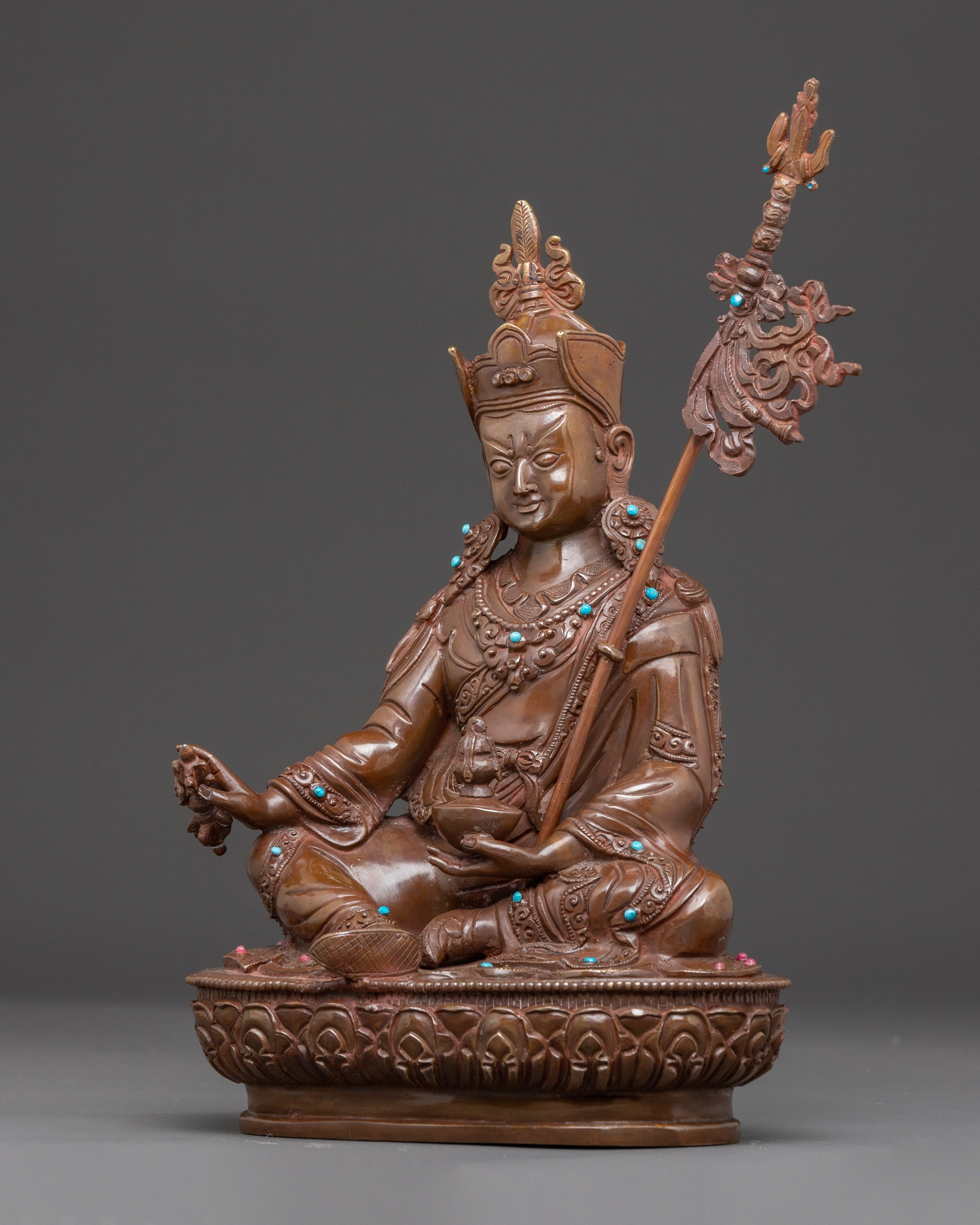 Handmade Guru Rinpoche Enlightened Vajra Holder Statue