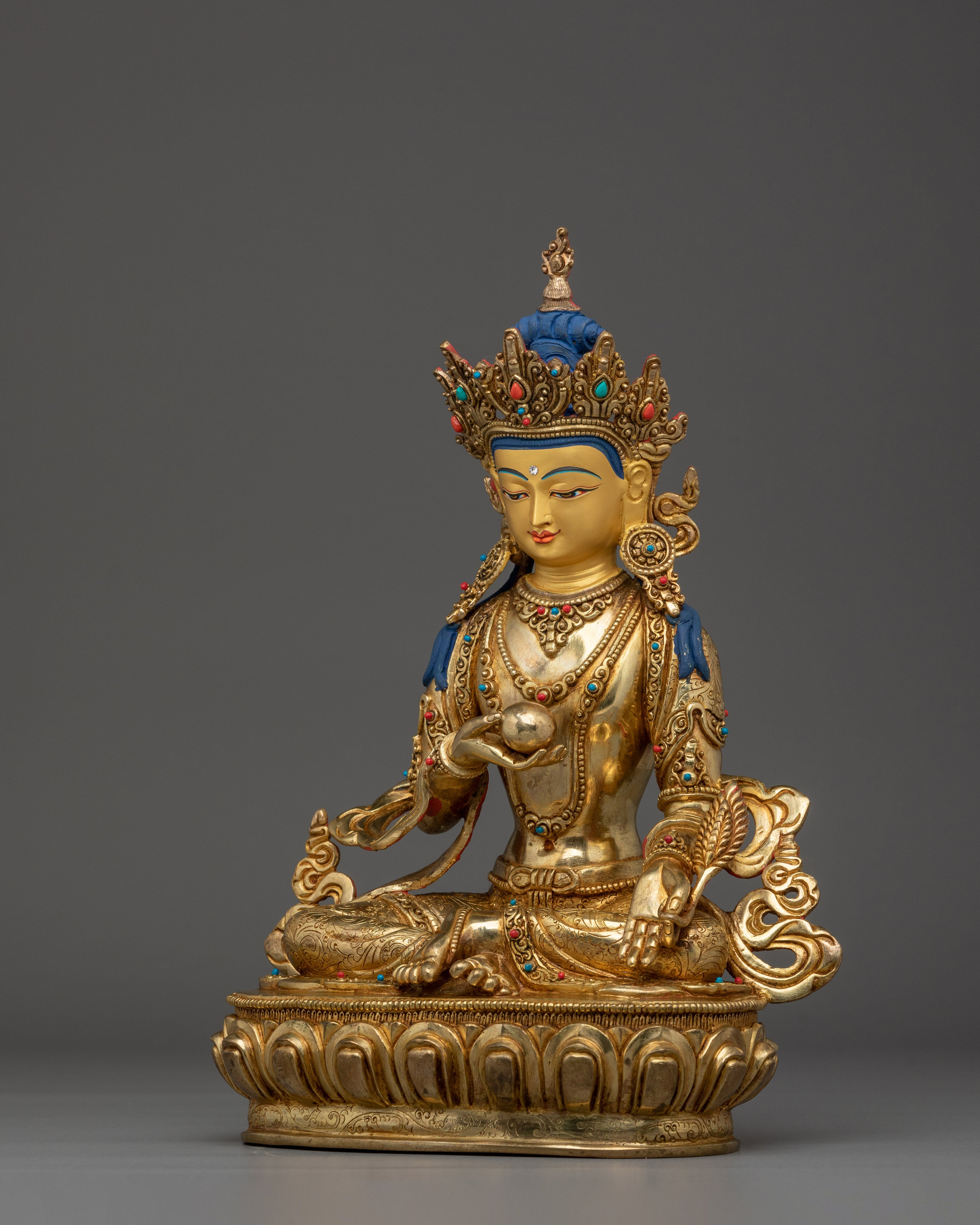 Sacred Kshitigarbha Statue | Nepali Handcrafted Sculpture