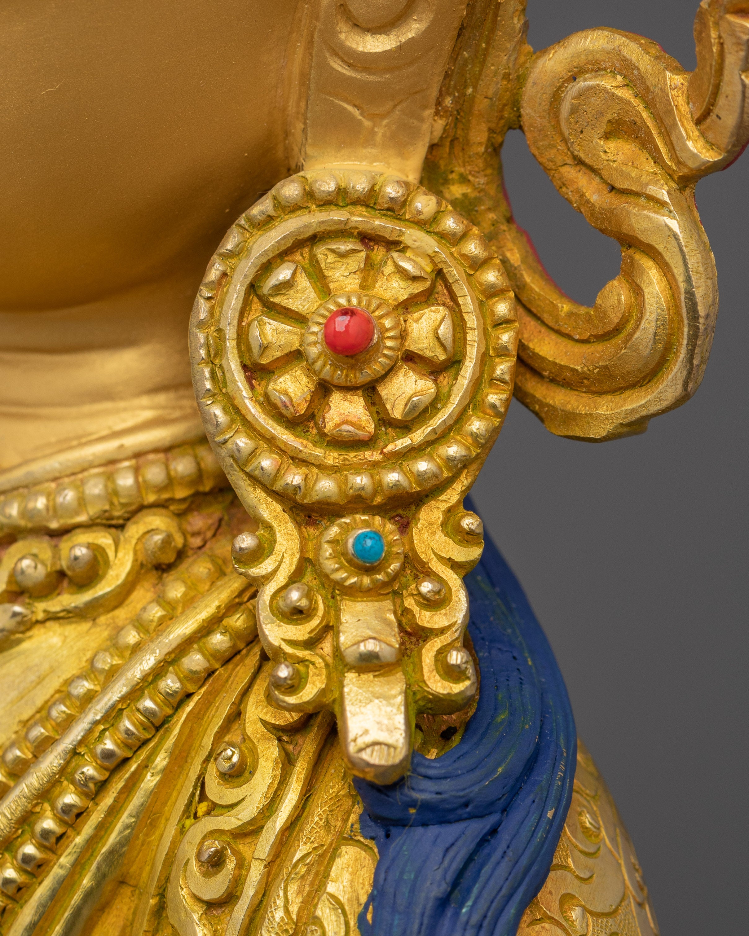 Himalayan Golden Vajrasattva Statue | Purification Deity for Spiritual Clarity