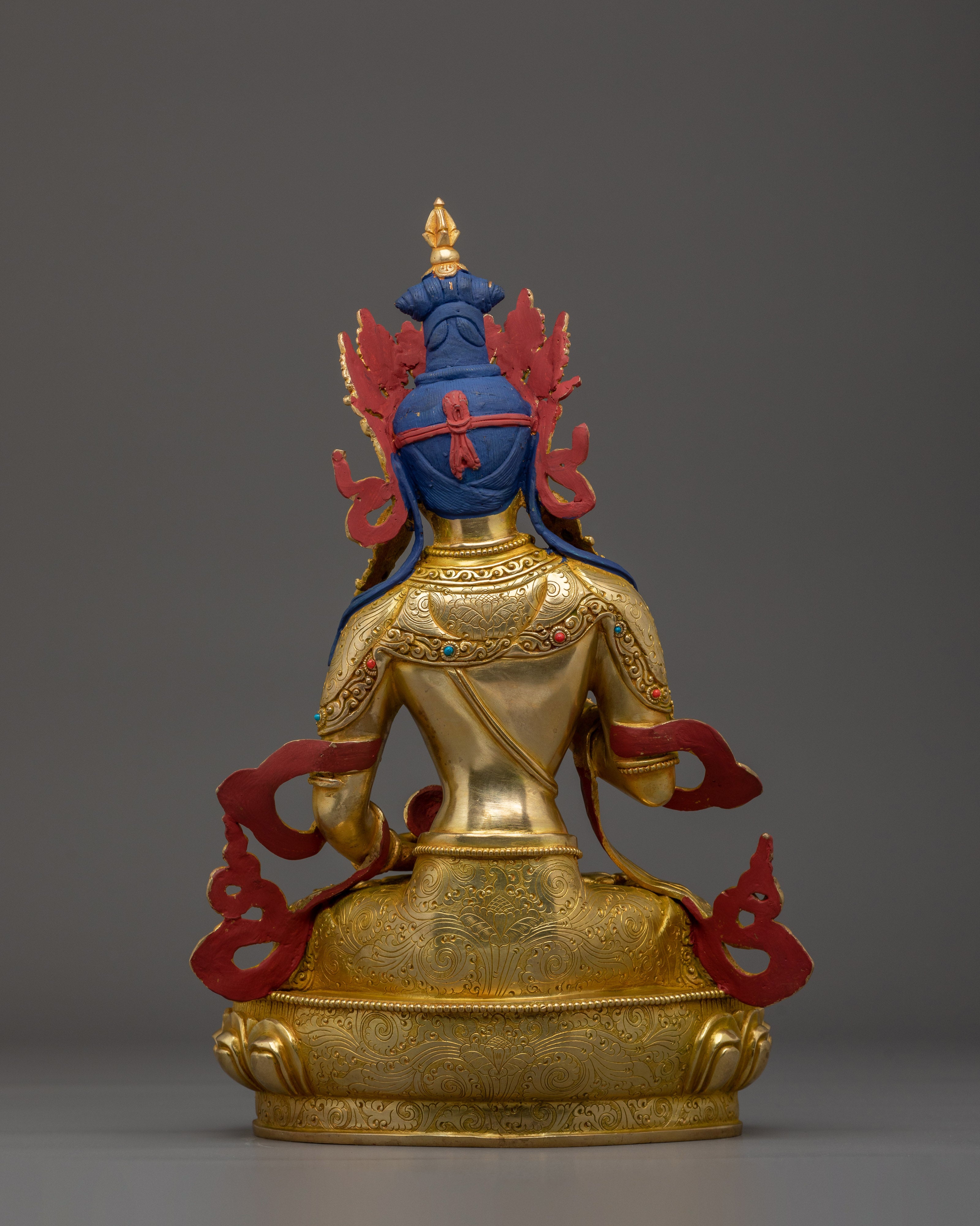 Himalayan Golden Vajrasattva Statue | Purification Deity for Spiritual Clarity