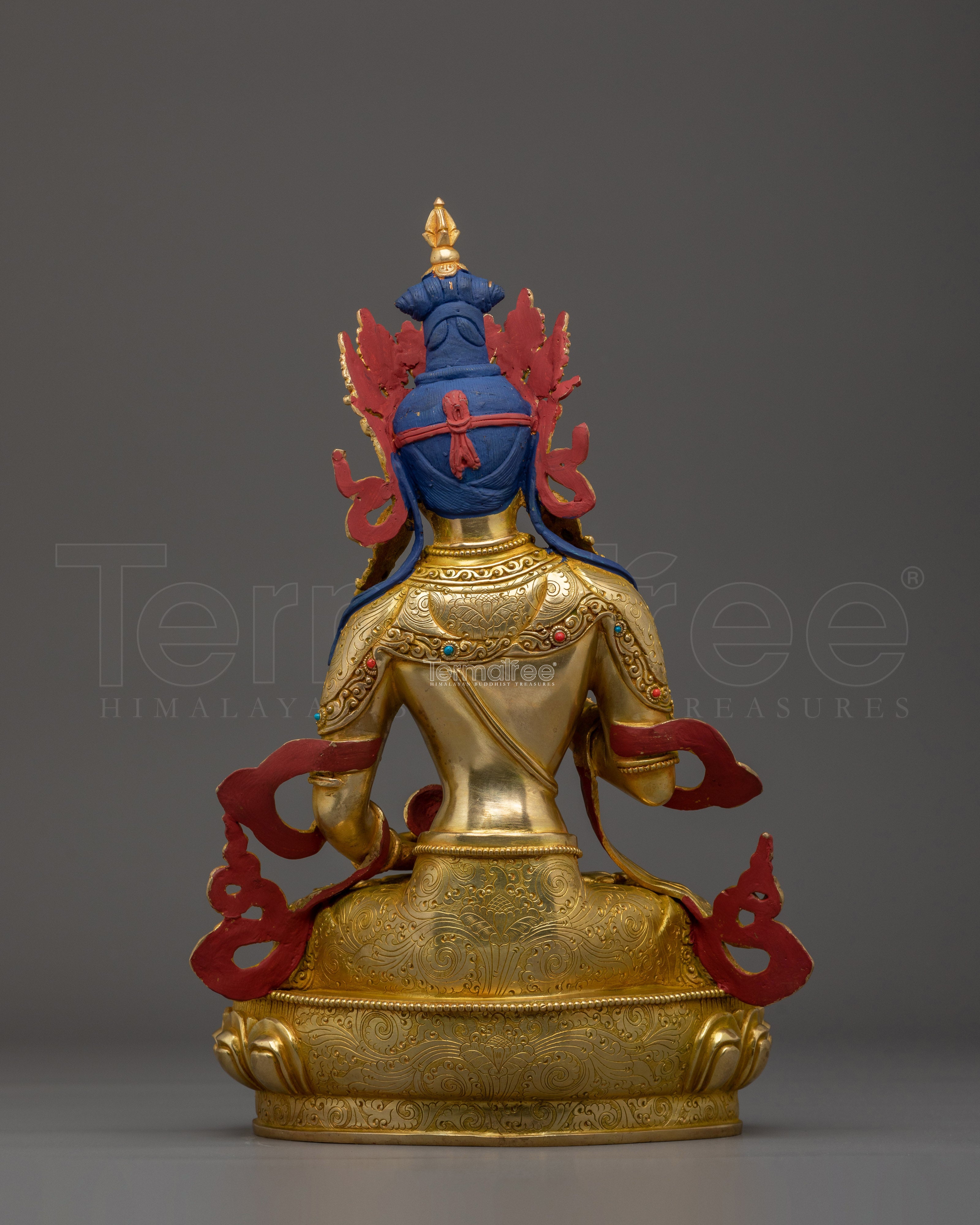 Himalayan Golden Vajrasattva Statue | Purification Deity for Spiritual Clarity