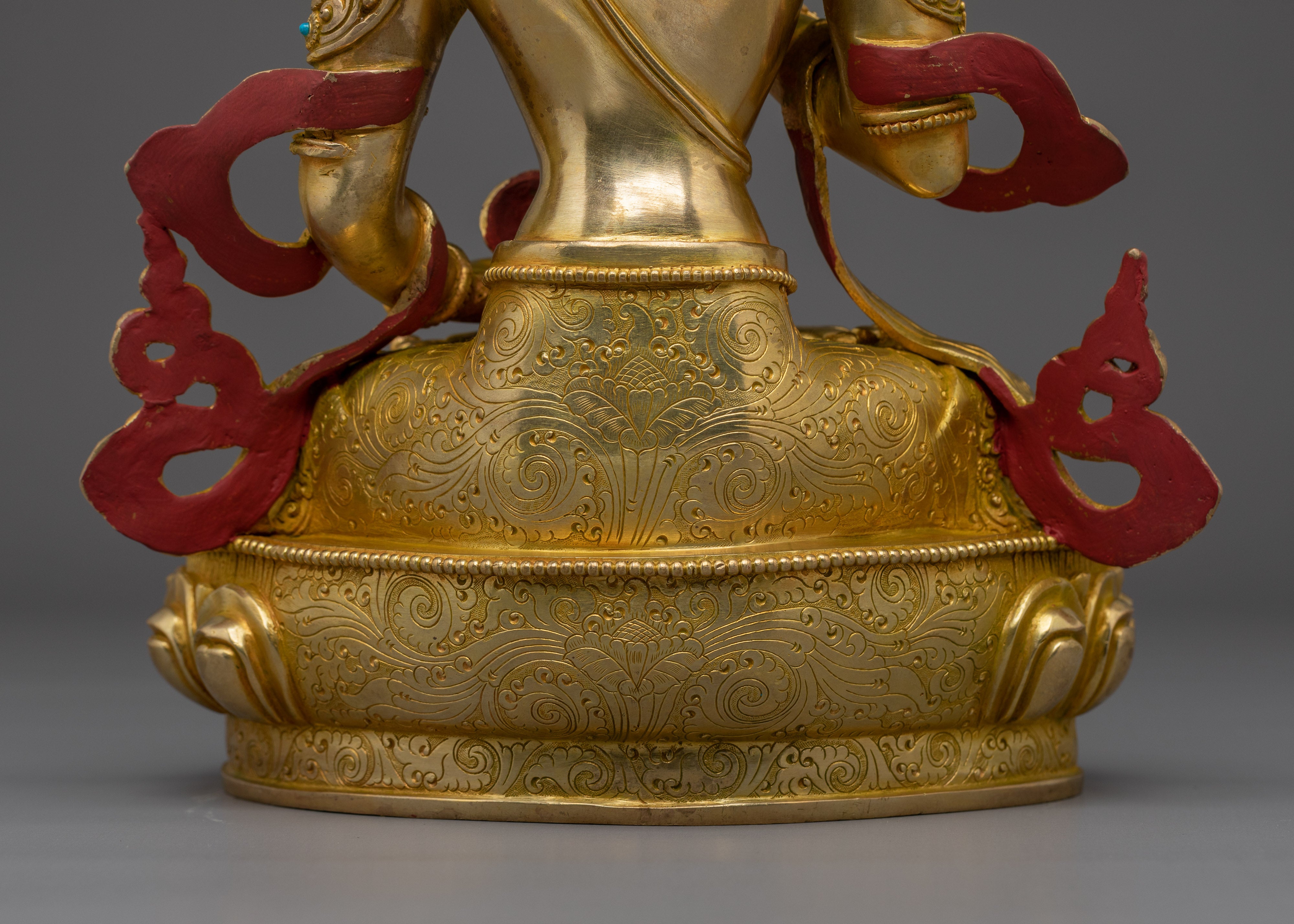 Himalayan Golden Vajrasattva Statue | Purification Deity for Spiritual Clarity