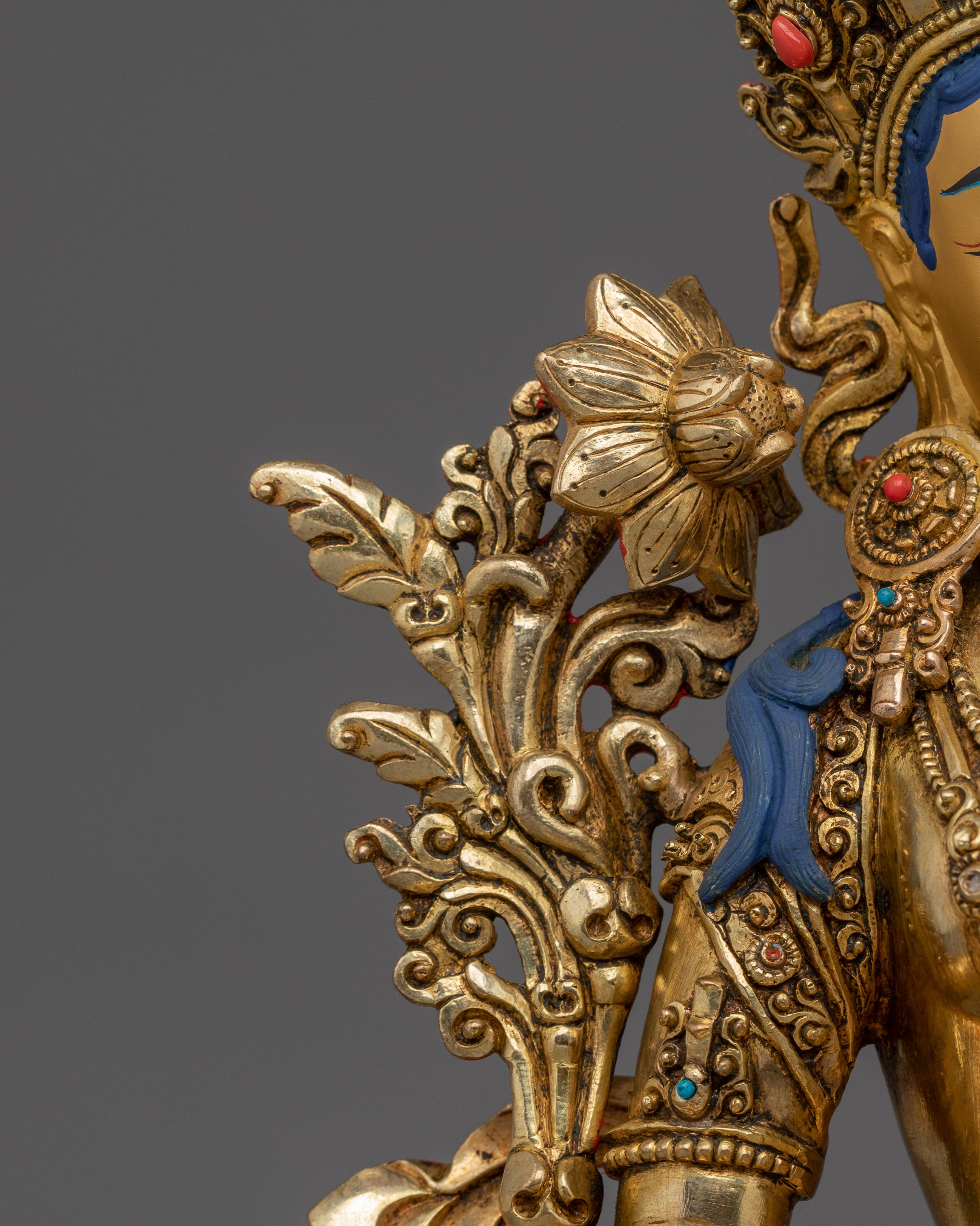 Himalayan Golden White Tara Statue | Divine Feminine for Compassion