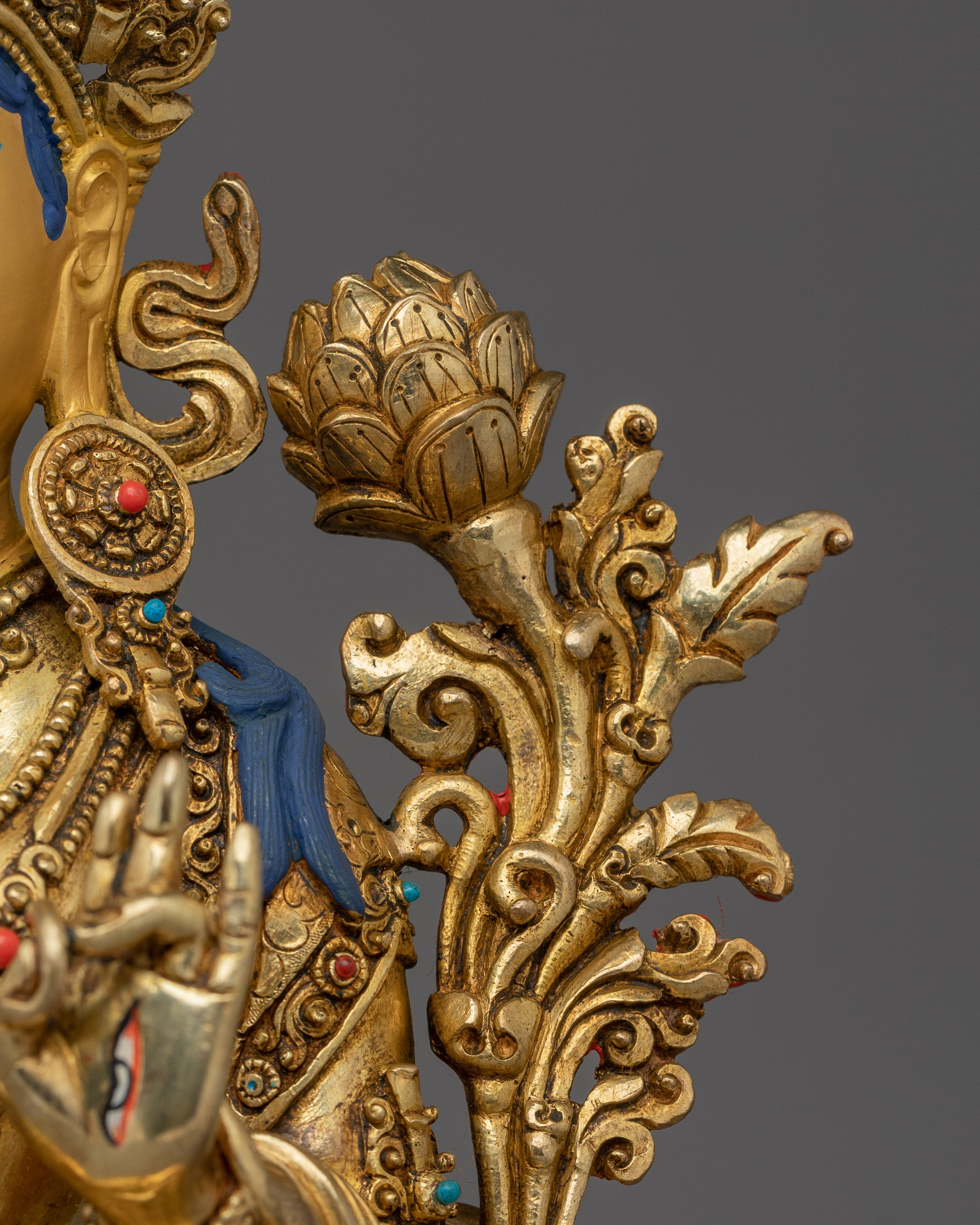 Himalayan Golden White Tara Statue | Divine Feminine for Compassion