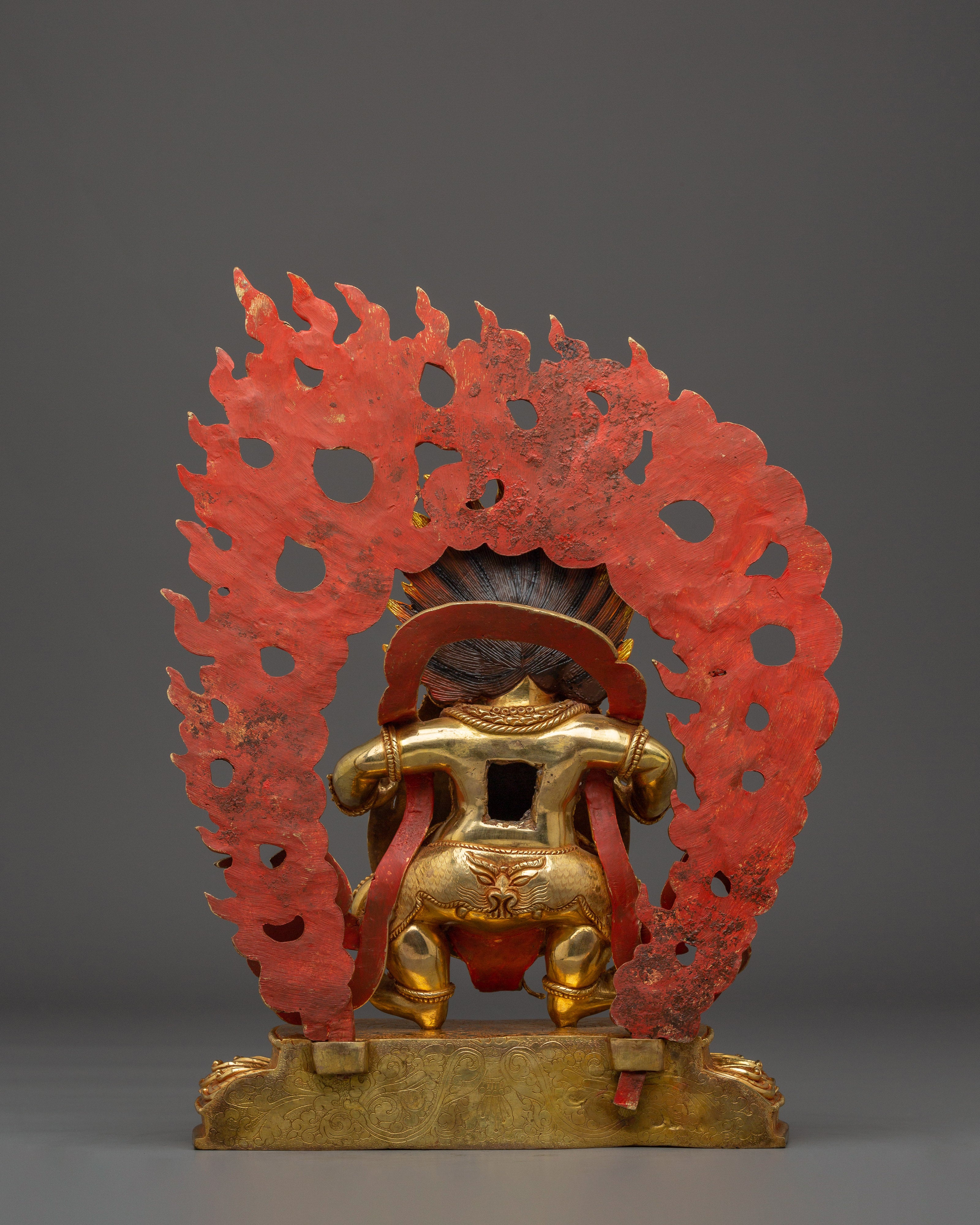 Handmade Wheel of Life Golden Statue