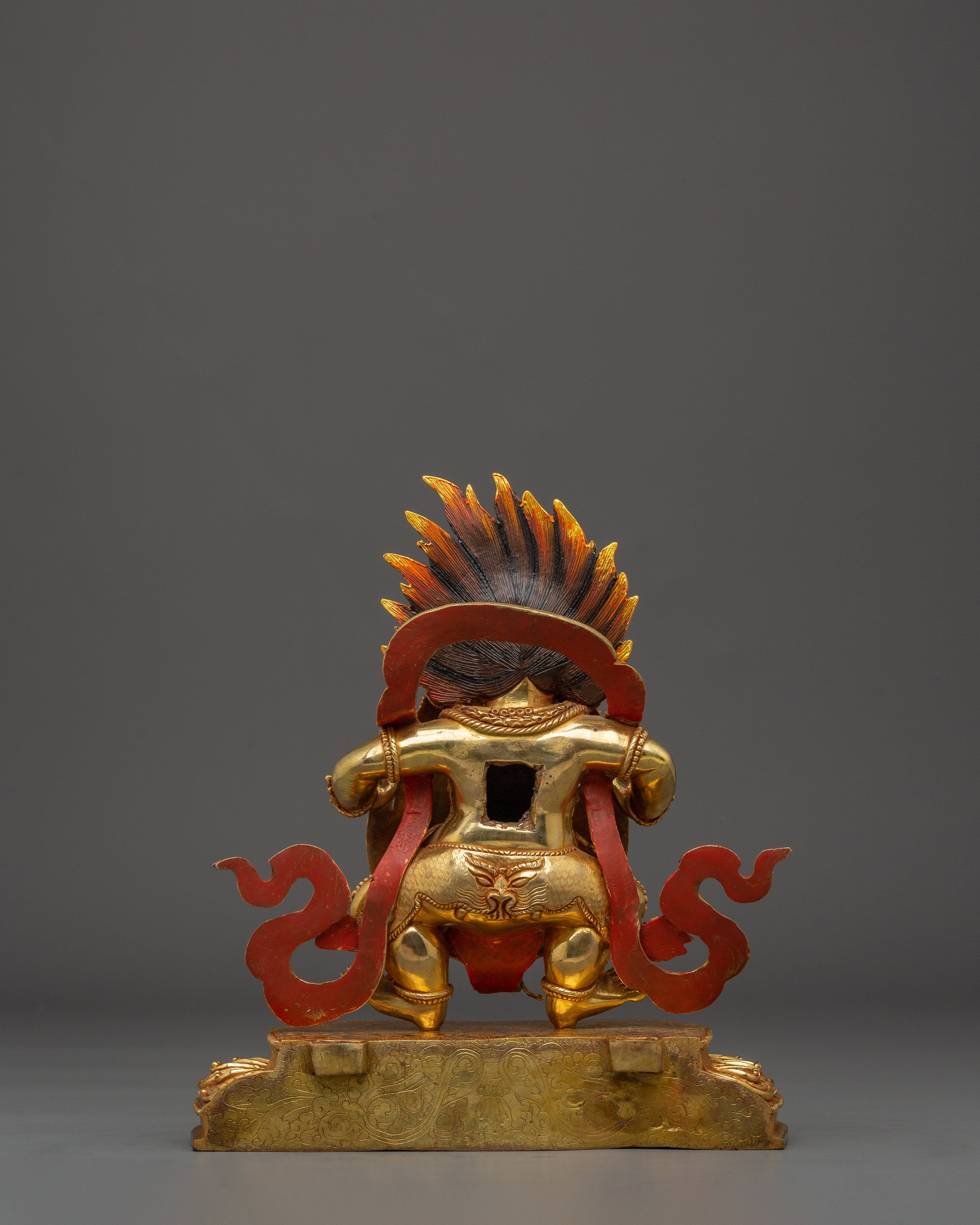 Handmade Wheel of Life Golden Statue