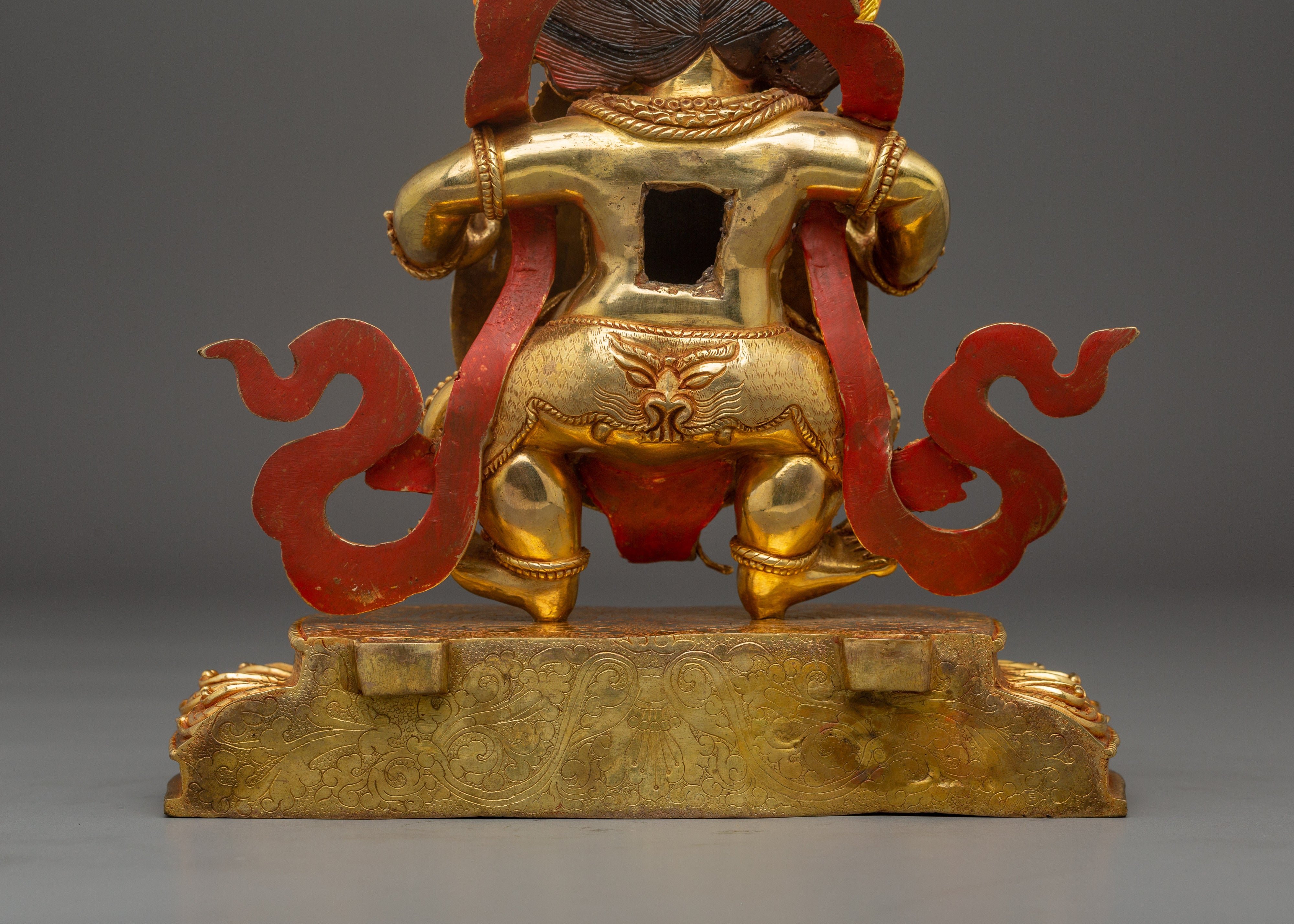 Handmade Wheel of Life Golden Statue