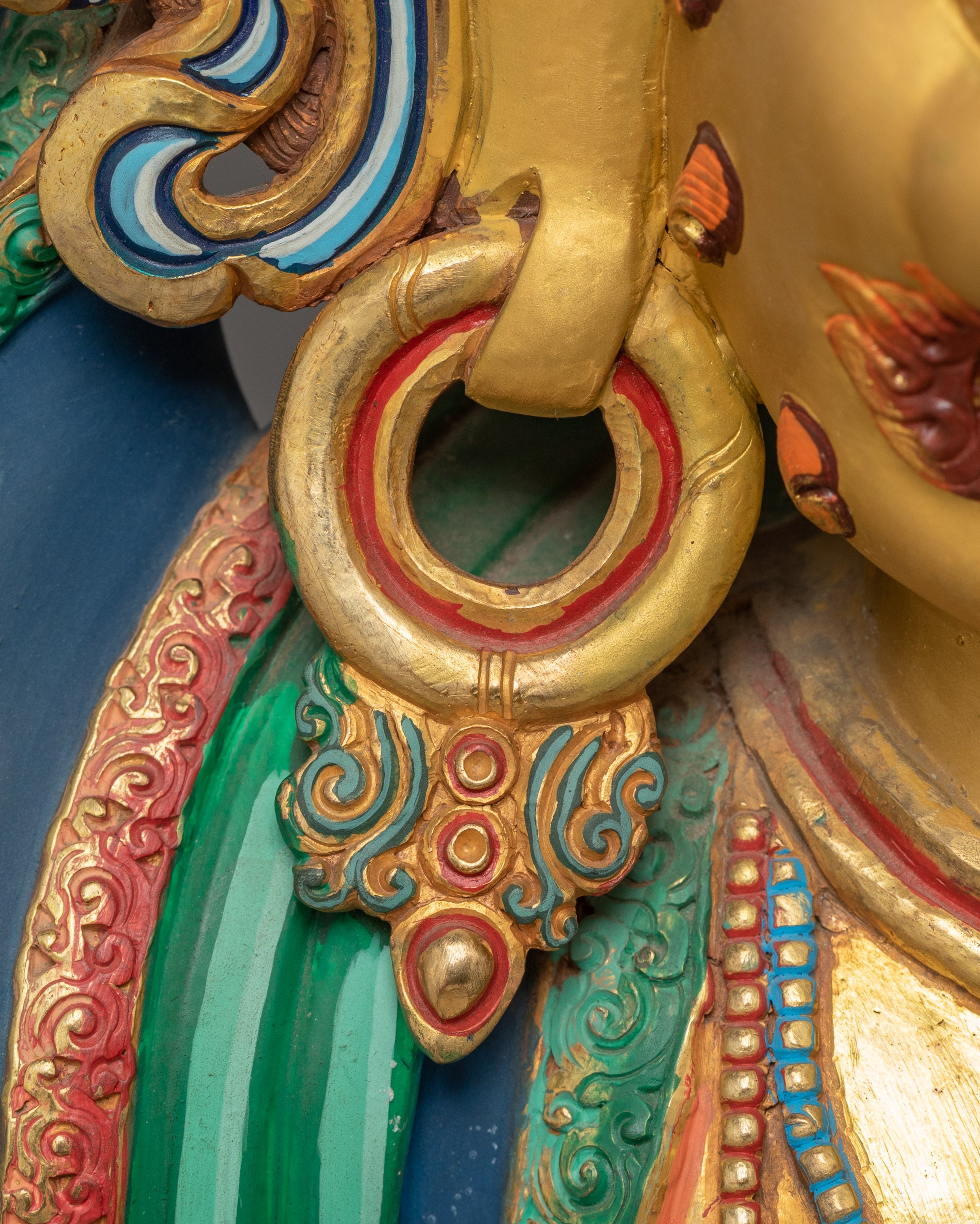 Takla Mebar Statue – 24K Gold Gilded Copper Craftsmanship for Protection