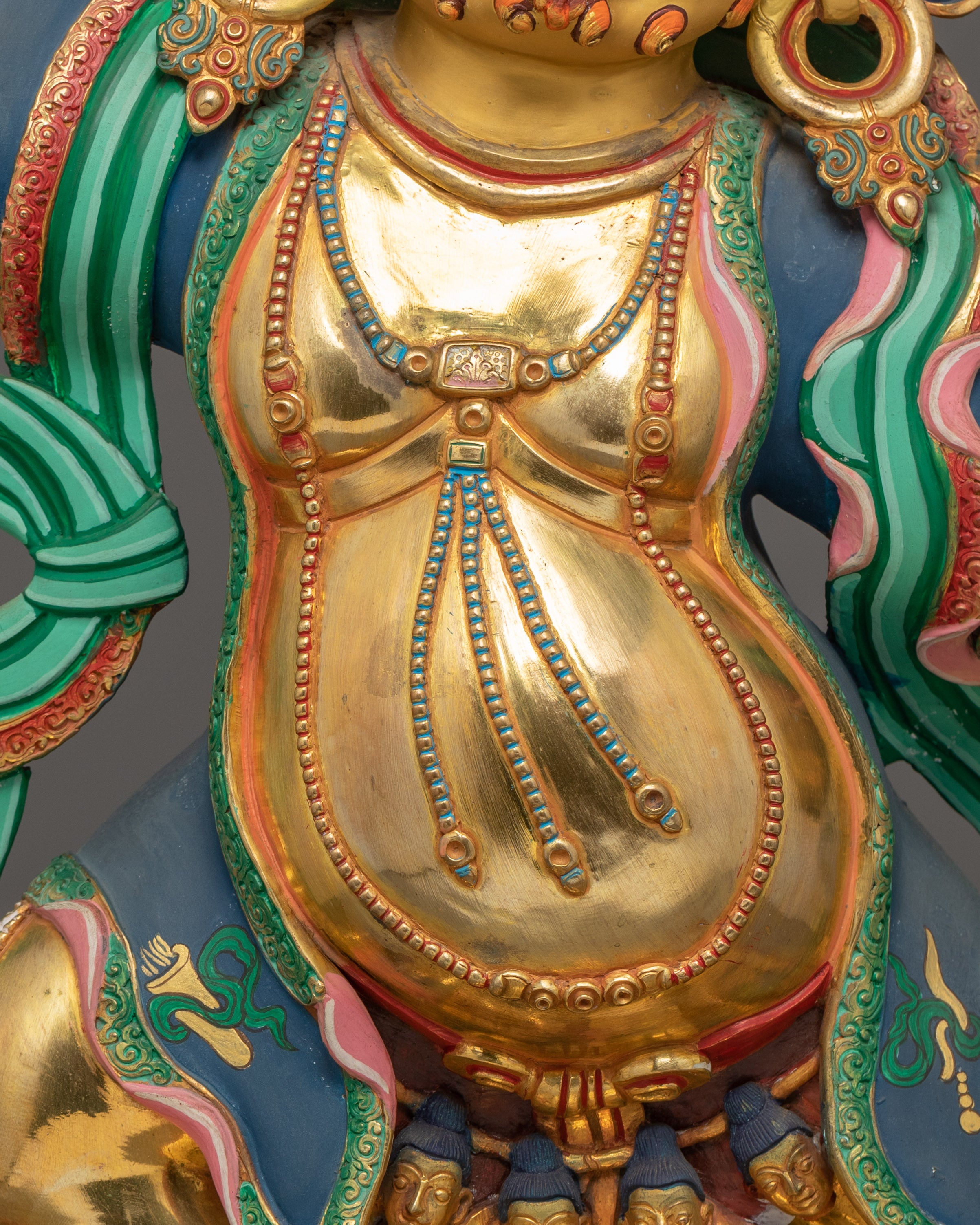 Takla Mebar Statue – 24K Gold Gilded Copper Craftsmanship for Protection