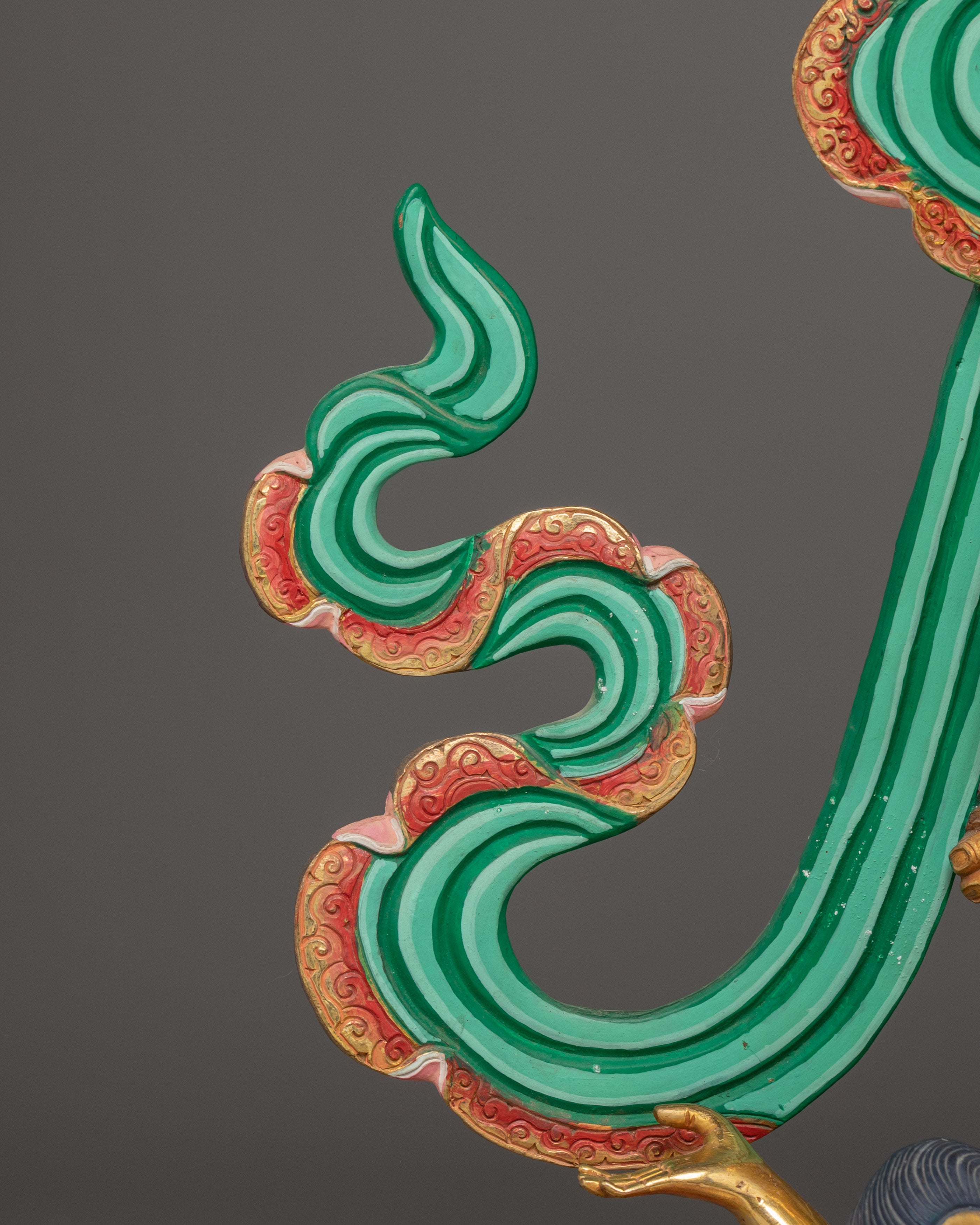 Takla Mebar Statue – 24K Gold Gilded Copper Craftsmanship for Protection