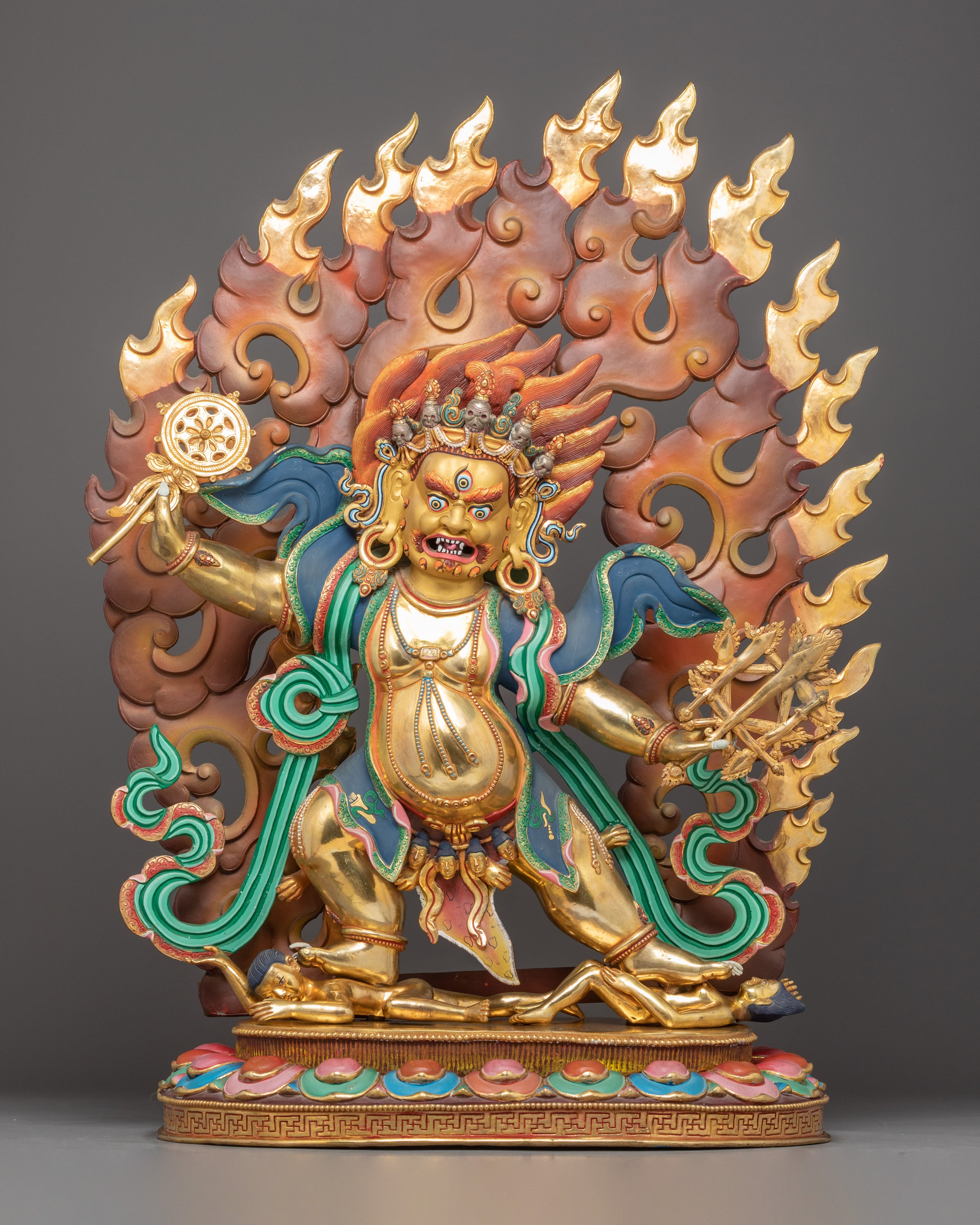 Takla Mebar Statue – 24K Gold Gilded Copper Craftsmanship for Protection