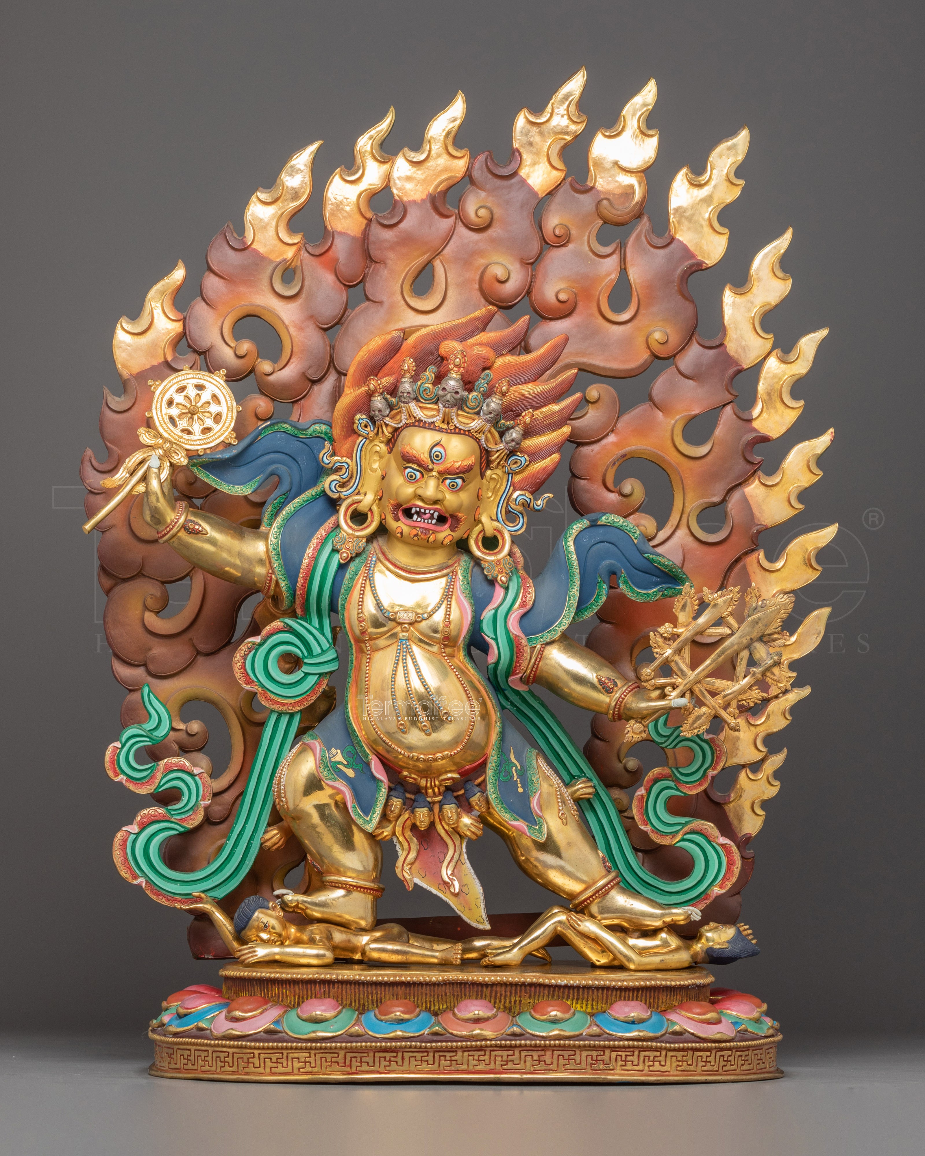 Takla Mebar Statue – 24K Gold Gilded Copper Craftsmanship for Protection