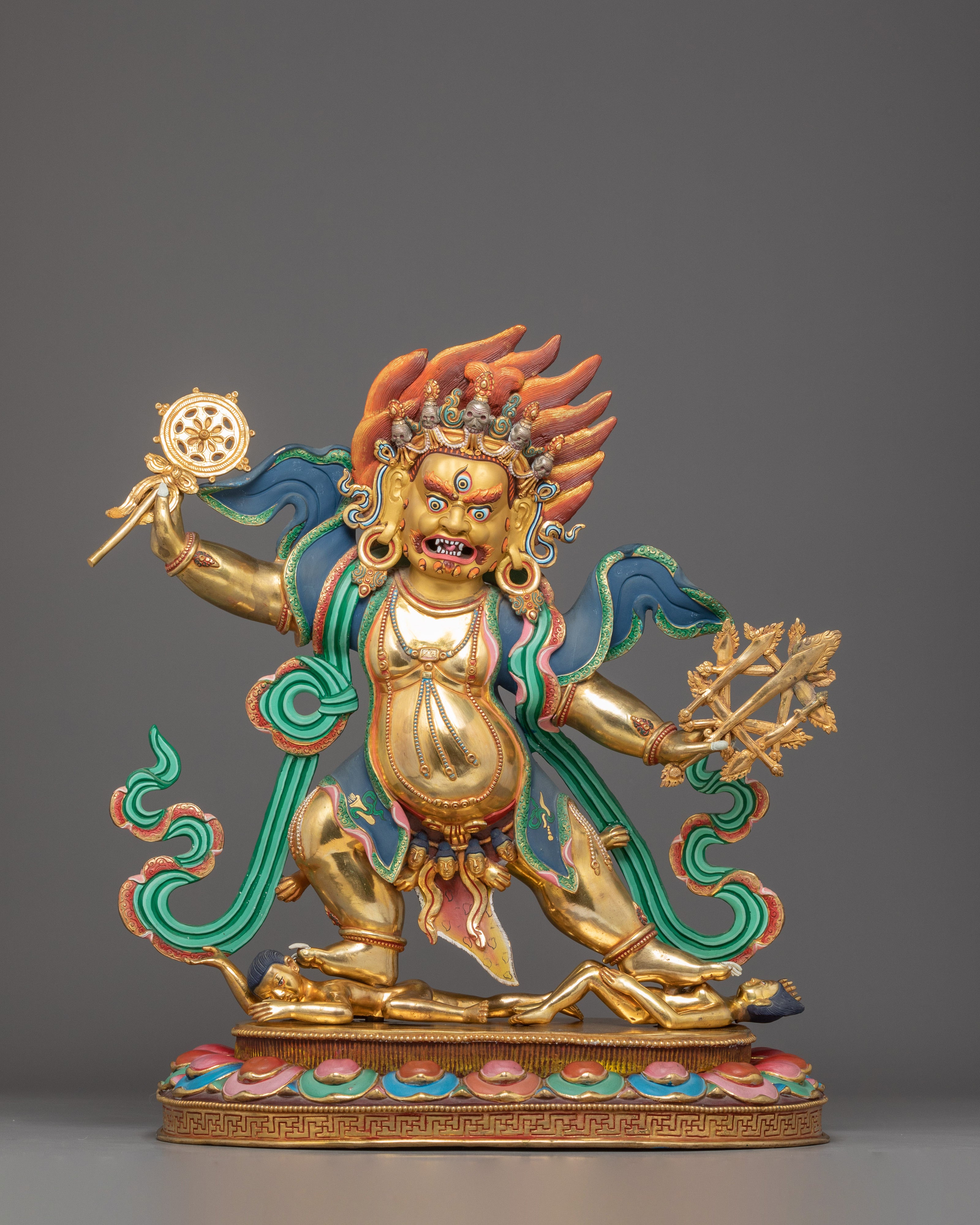 Takla Mebar Statue – 24K Gold Gilded Copper Craftsmanship for Protection