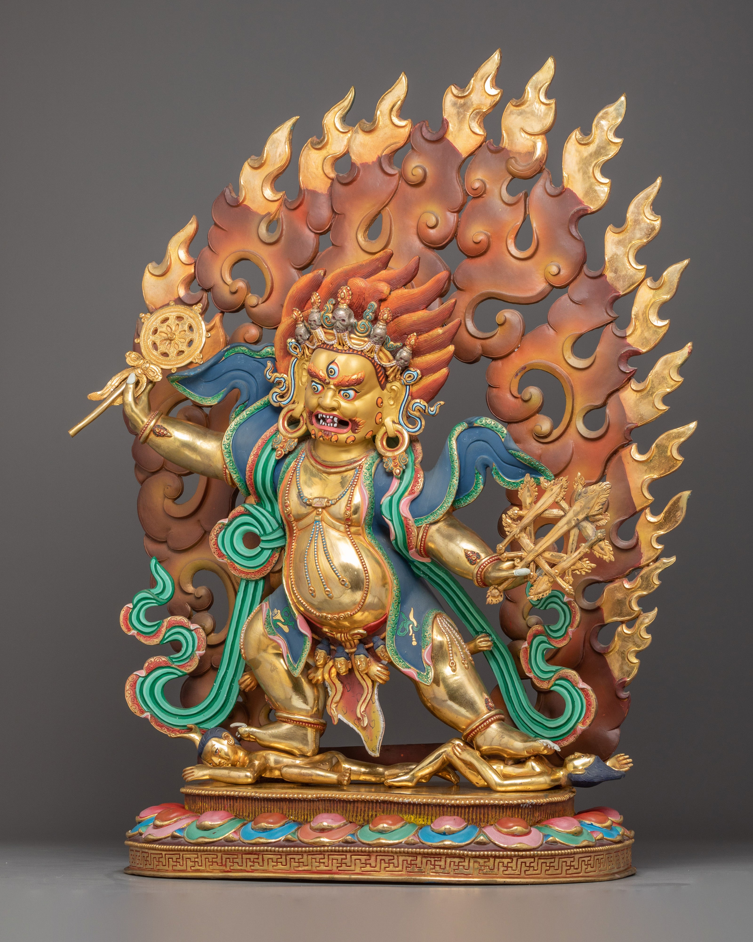 Takla Mebar Statue – 24K Gold Gilded Copper Craftsmanship for Protection