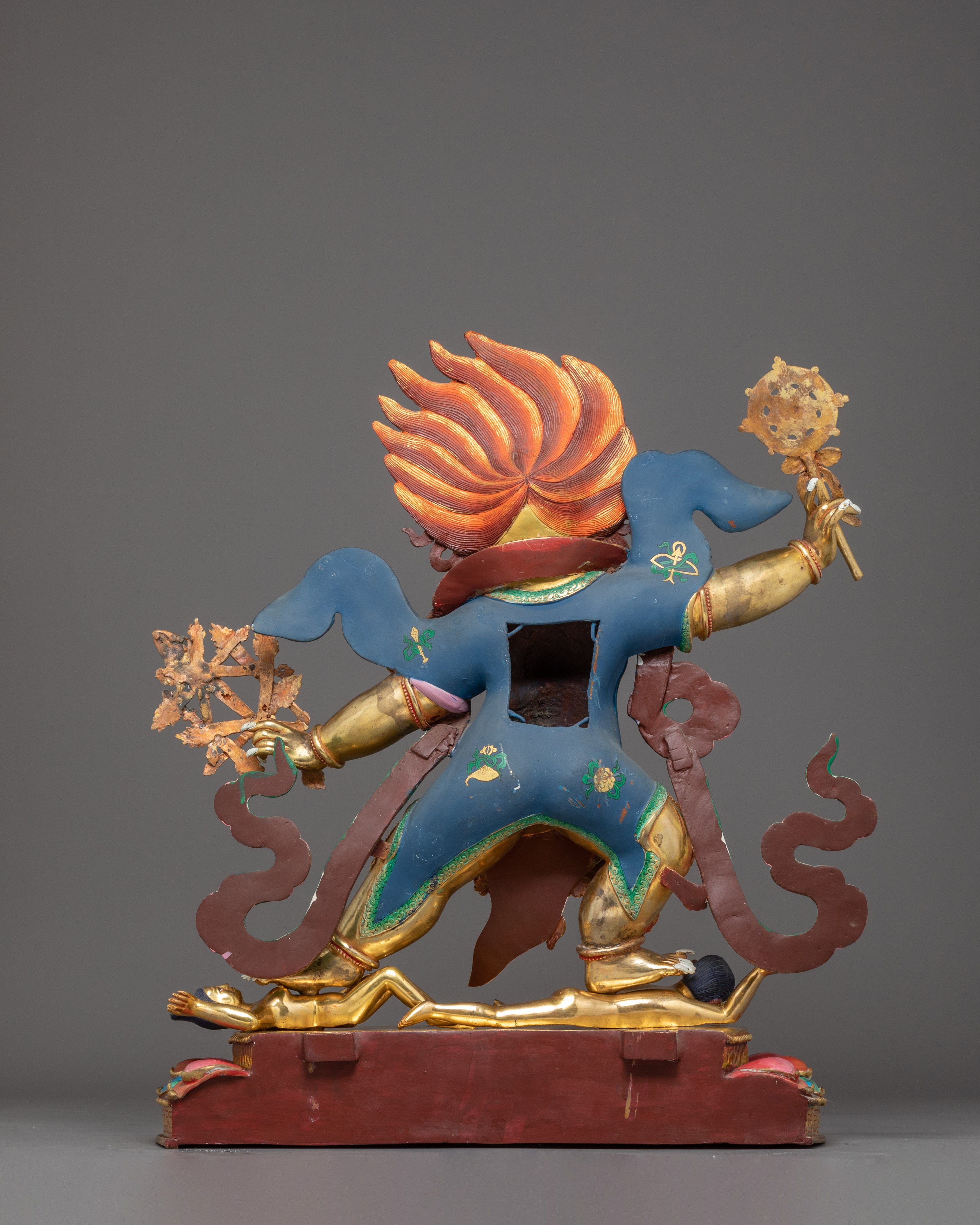 Takla Mebar Statue – 24K Gold Gilded Copper Craftsmanship for Protection