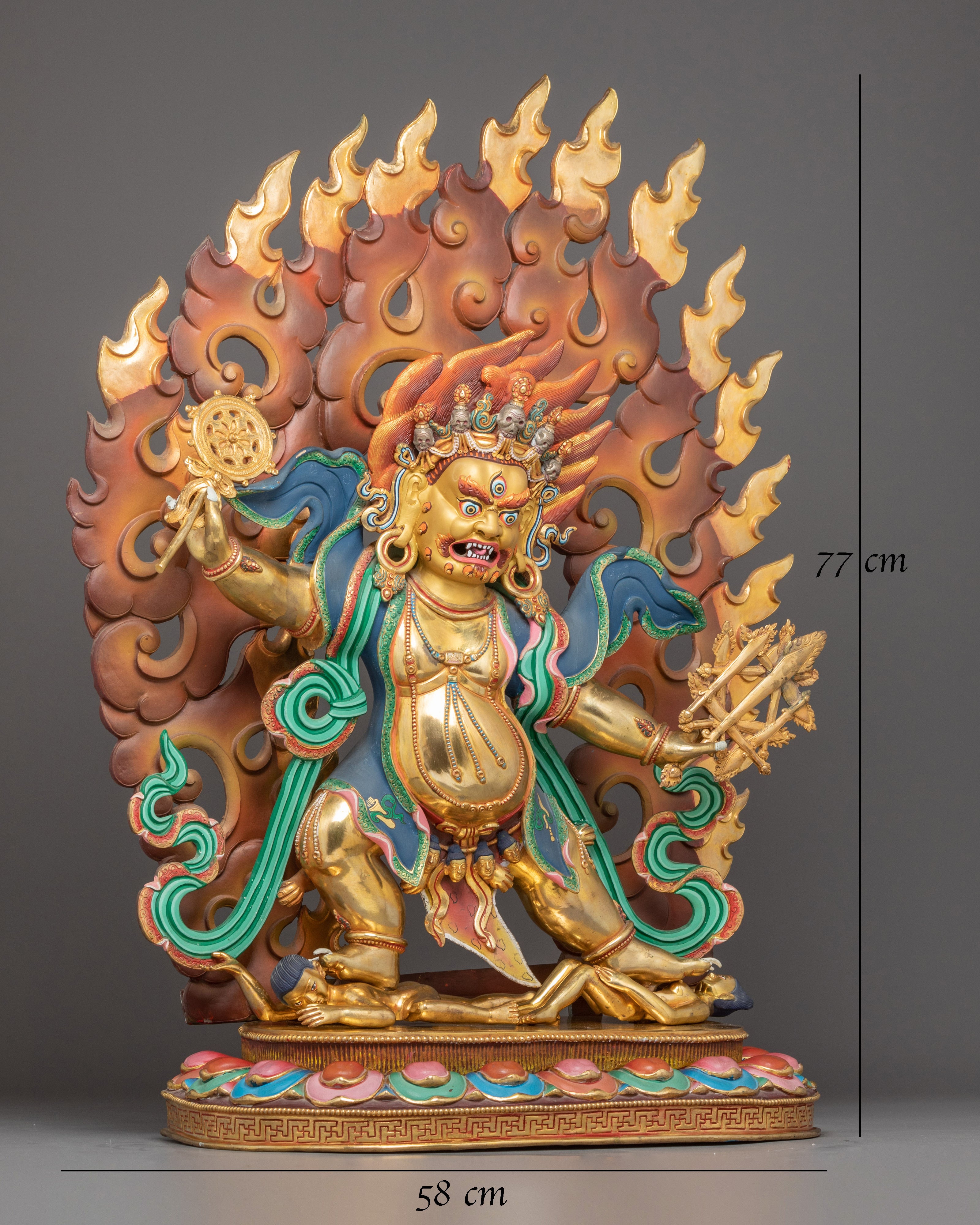 Takla Mebar Statue – 24K Gold Gilded Copper Craftsmanship for Protection