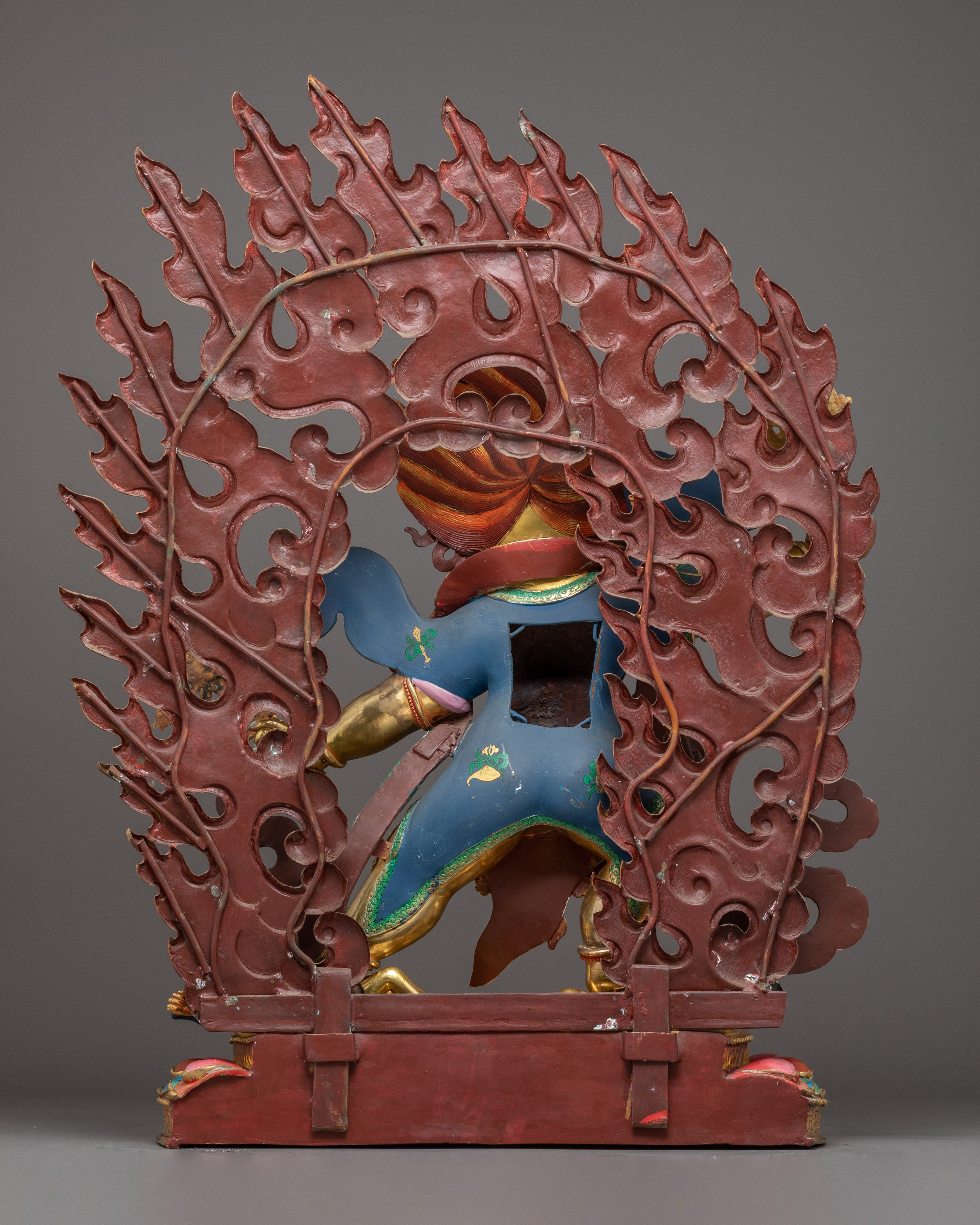 Takla Mebar Statue – 24K Gold Gilded Copper Craftsmanship for Protection