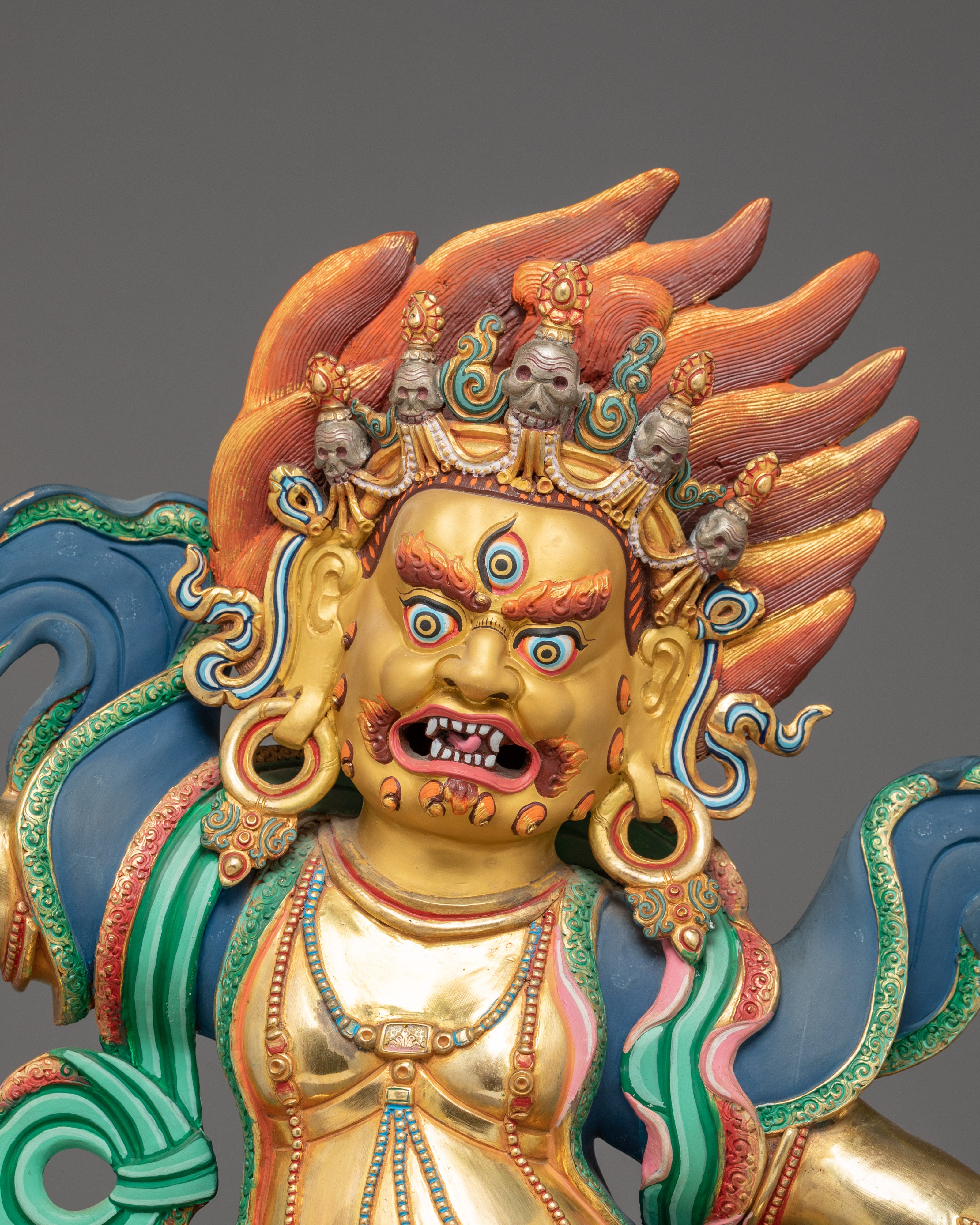 Takla Mebar Statue – 24K Gold Gilded Copper Craftsmanship for Protection