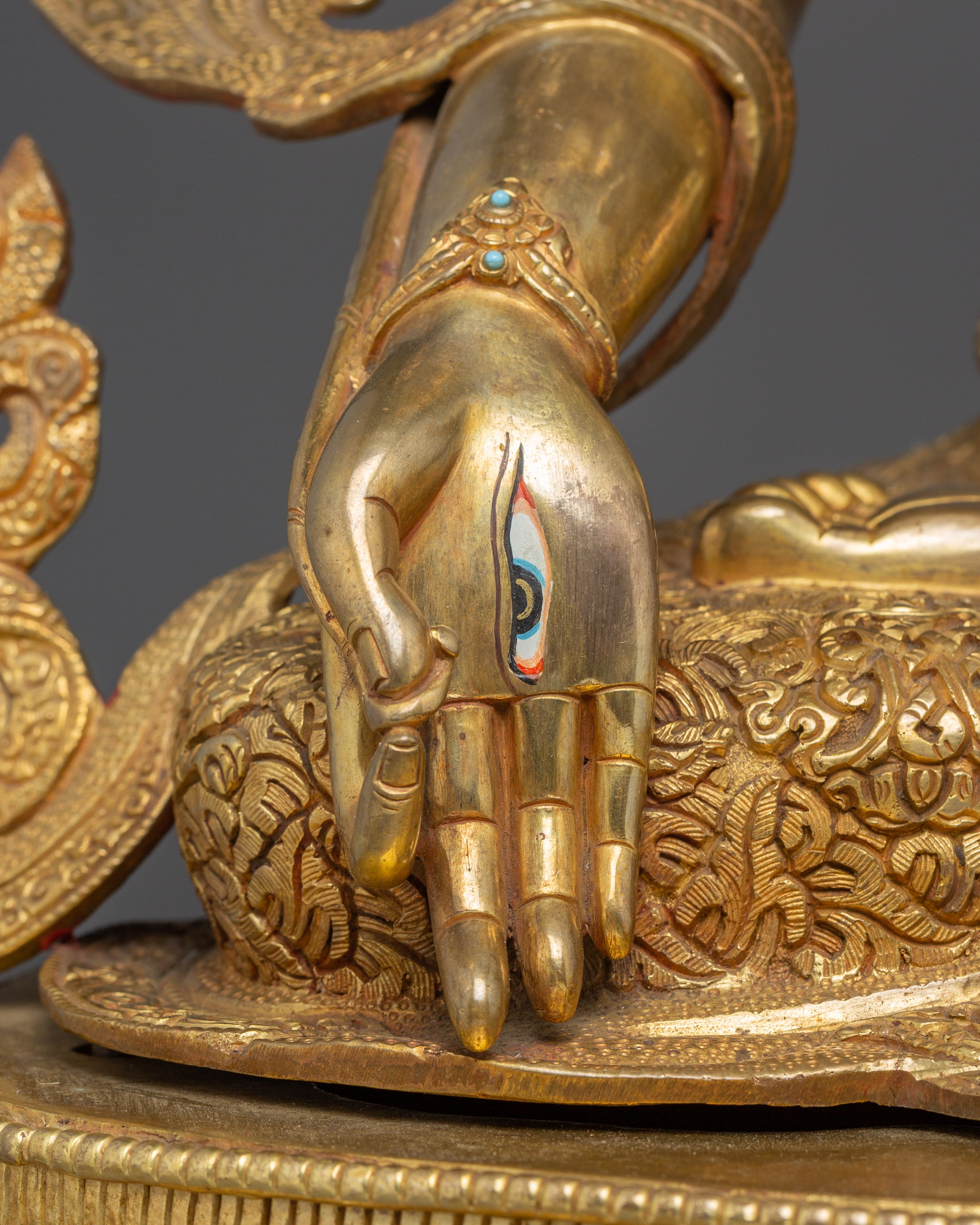 White Tara Figurine, Goddess of Longevity and Healing