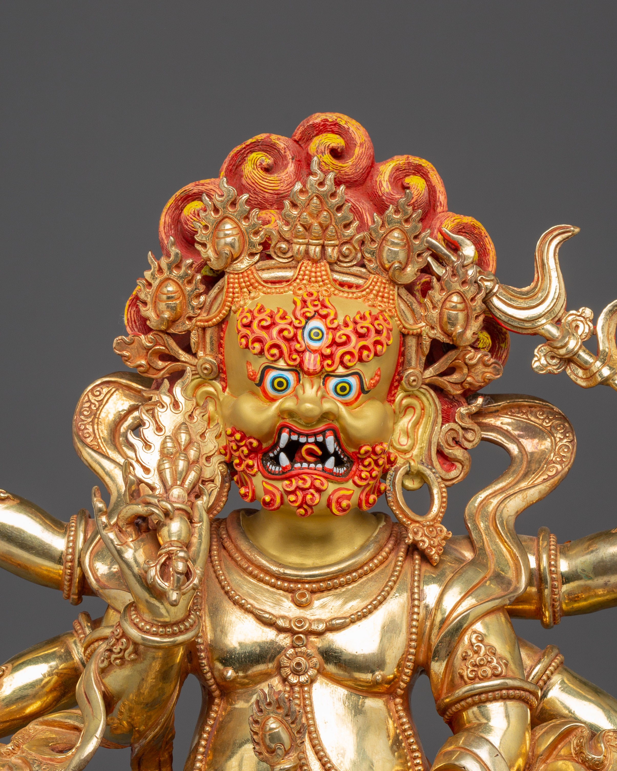 White Mahakala Statue: The Protector of Dharma