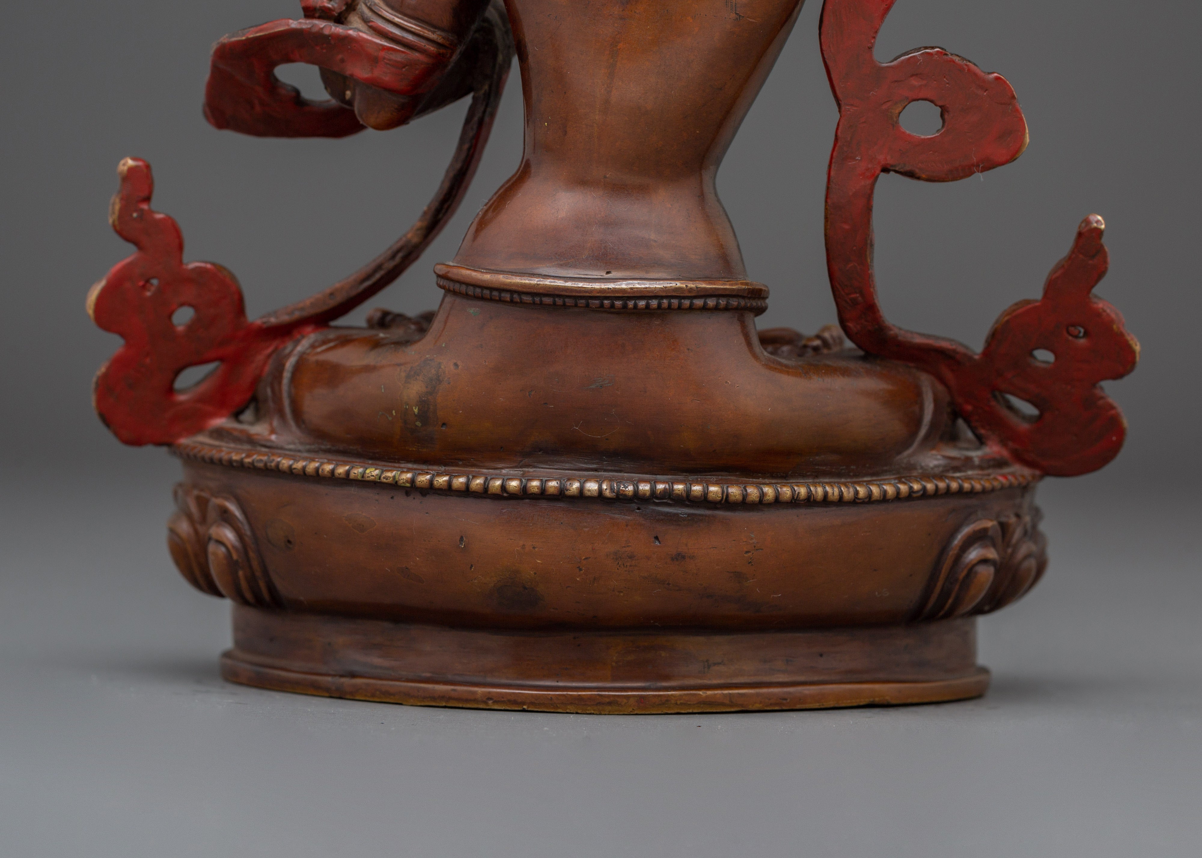 Copper Manjushri Statue: The Bodhisattva of Wisdom