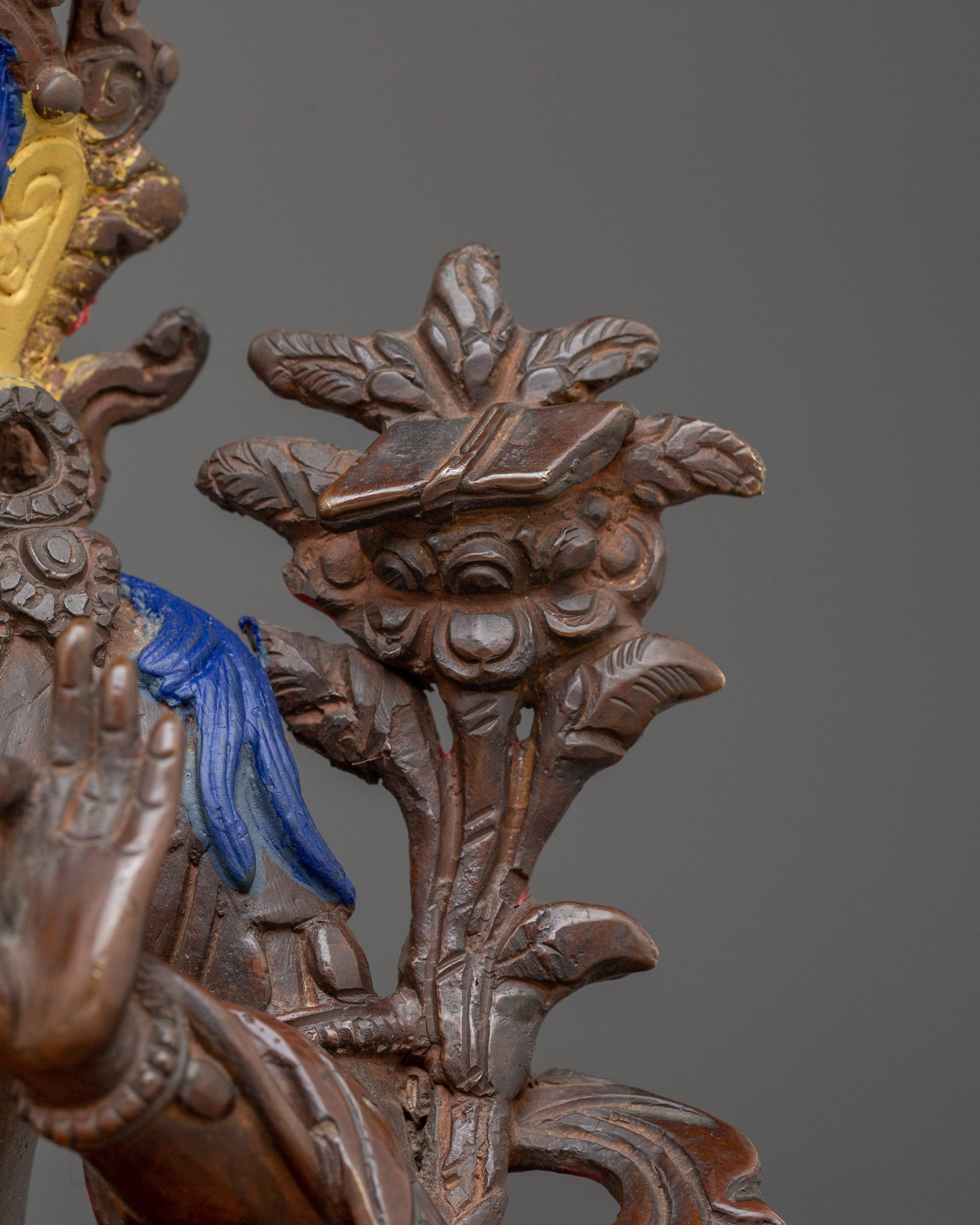 Copper Manjushri Statue: The Bodhisattva of Wisdom