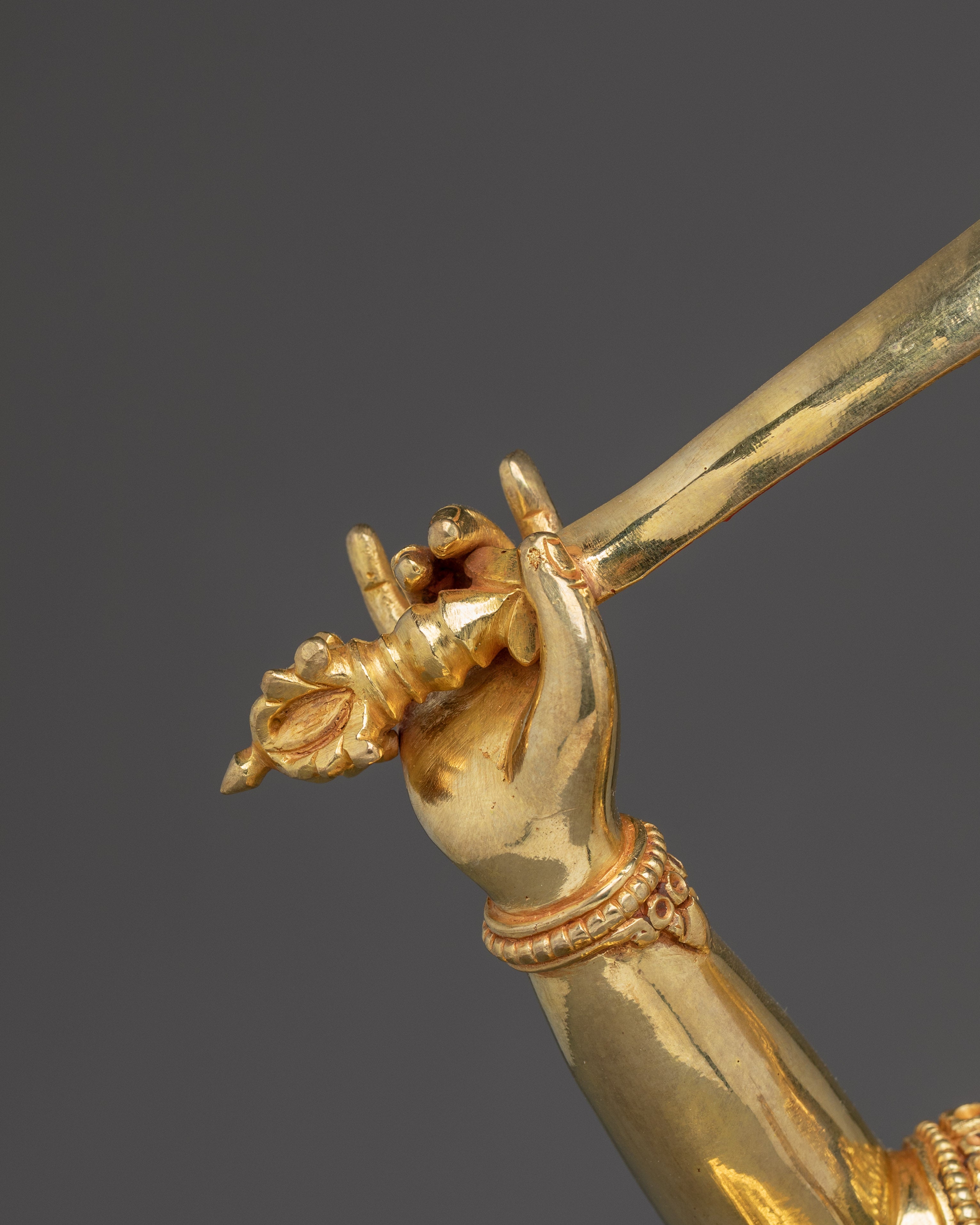 Golden Manjushri Statue: Sword of Wisdom