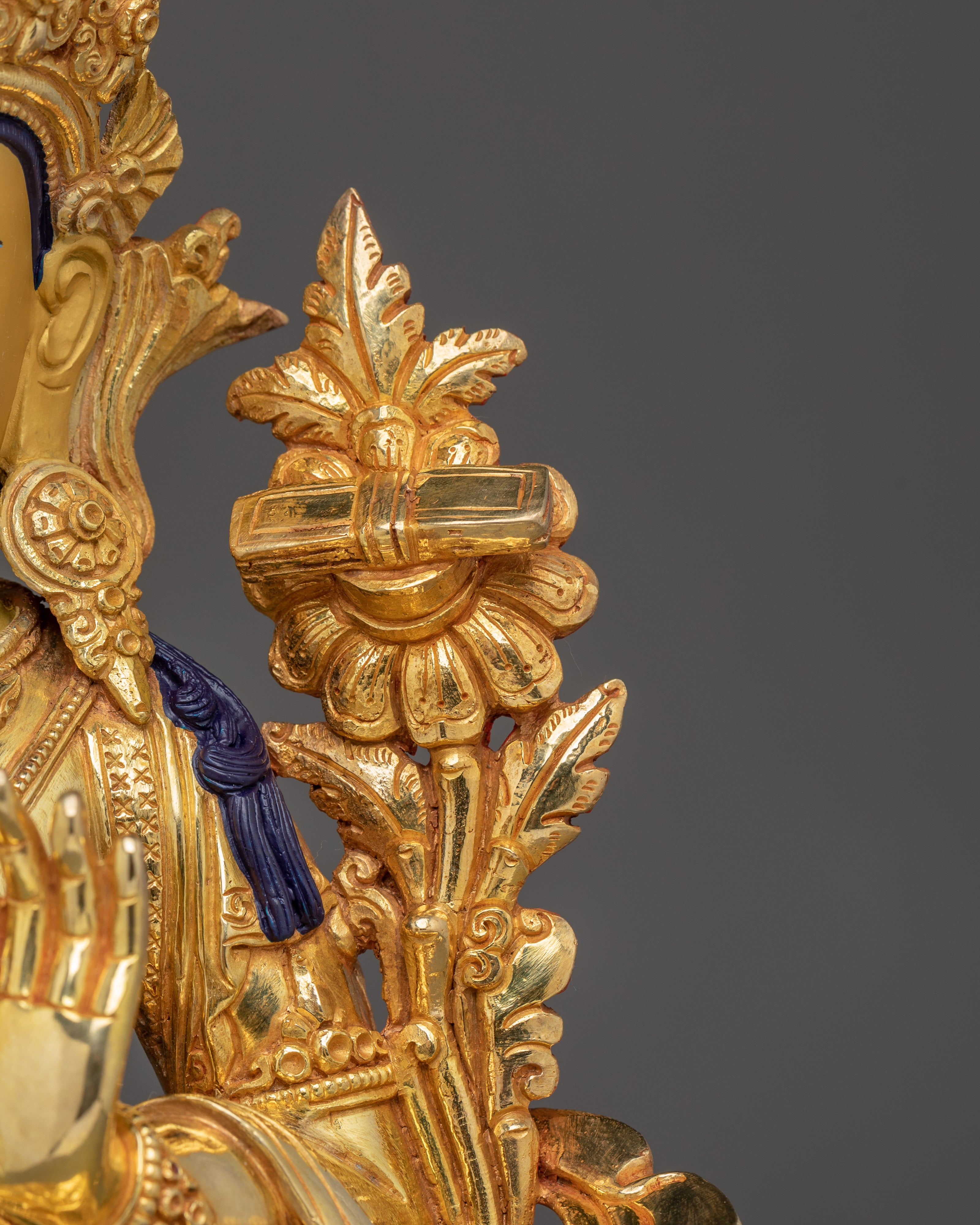Golden Manjushri Statue: Sword of Wisdom