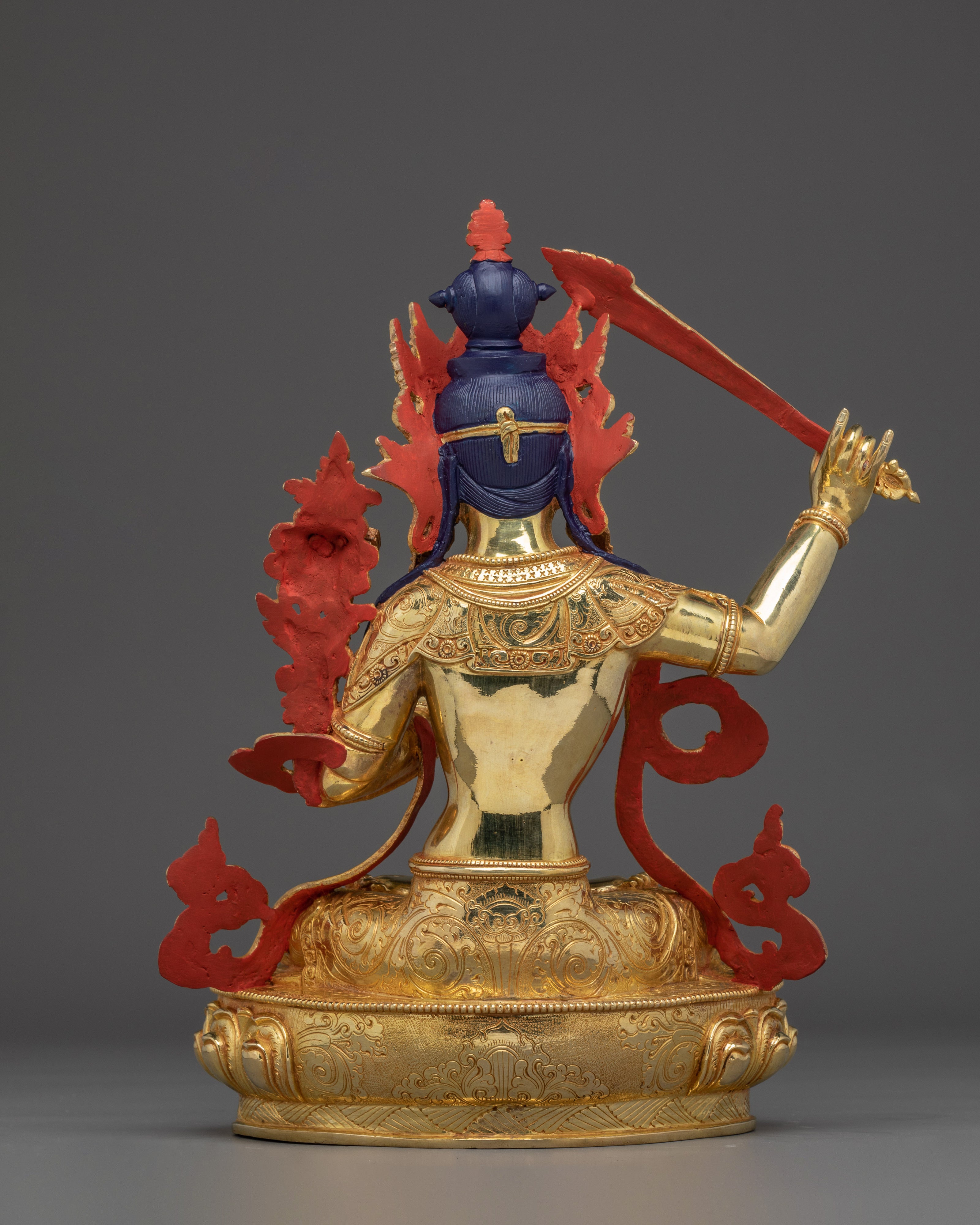 Golden Manjushri Statue: Sword of Wisdom
