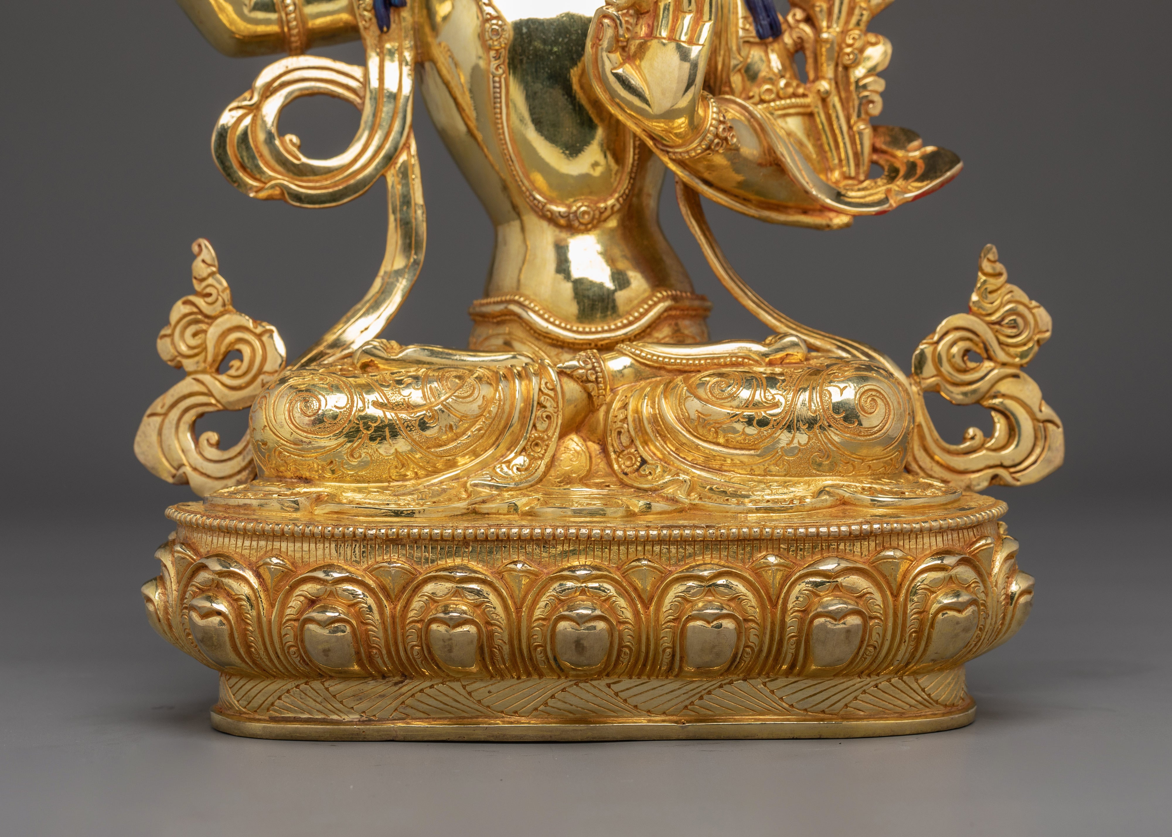 Golden Manjushri Statue: Sword of Wisdom