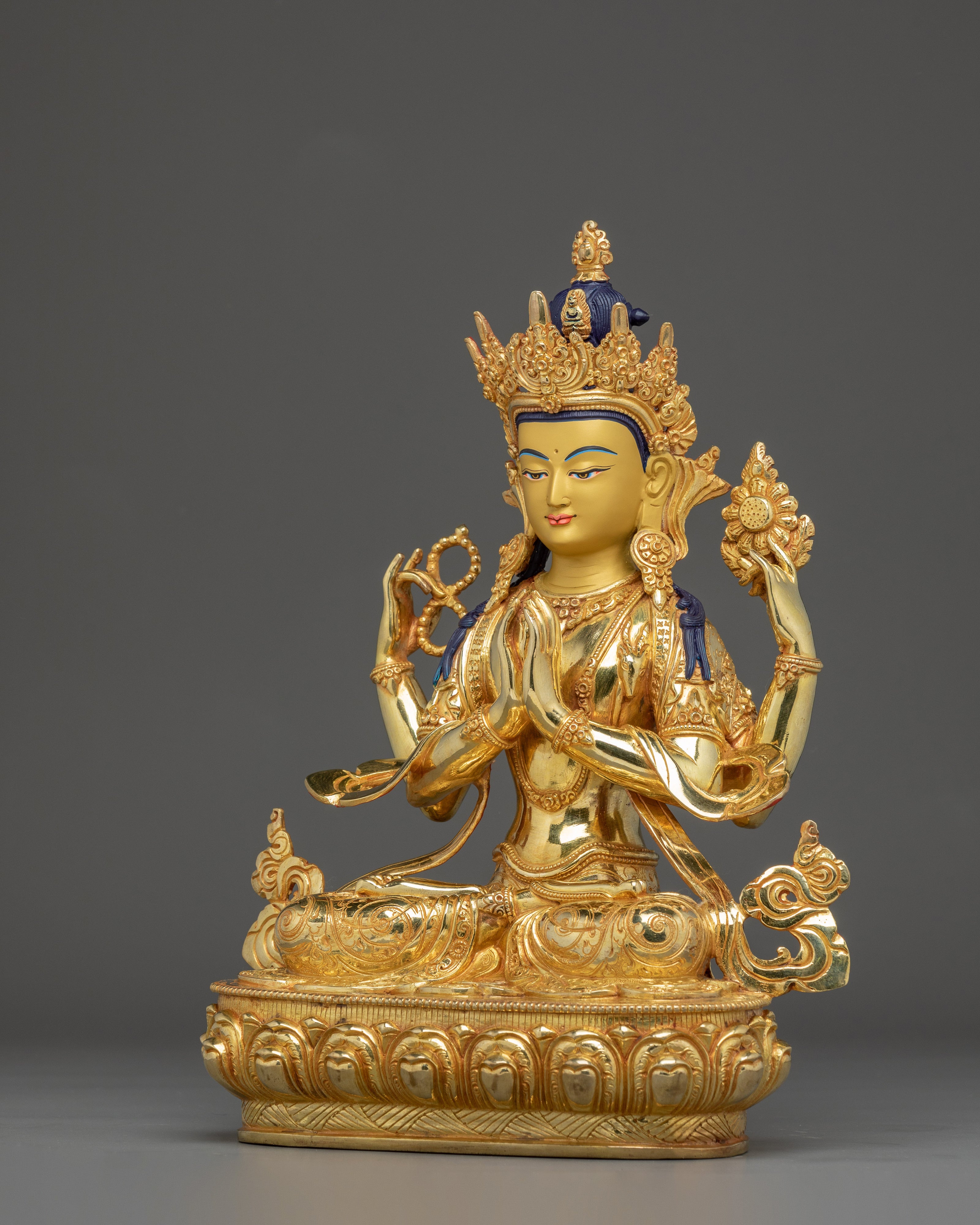 Handmade Chenrezig Statue: The Compassionate Bodhisattva