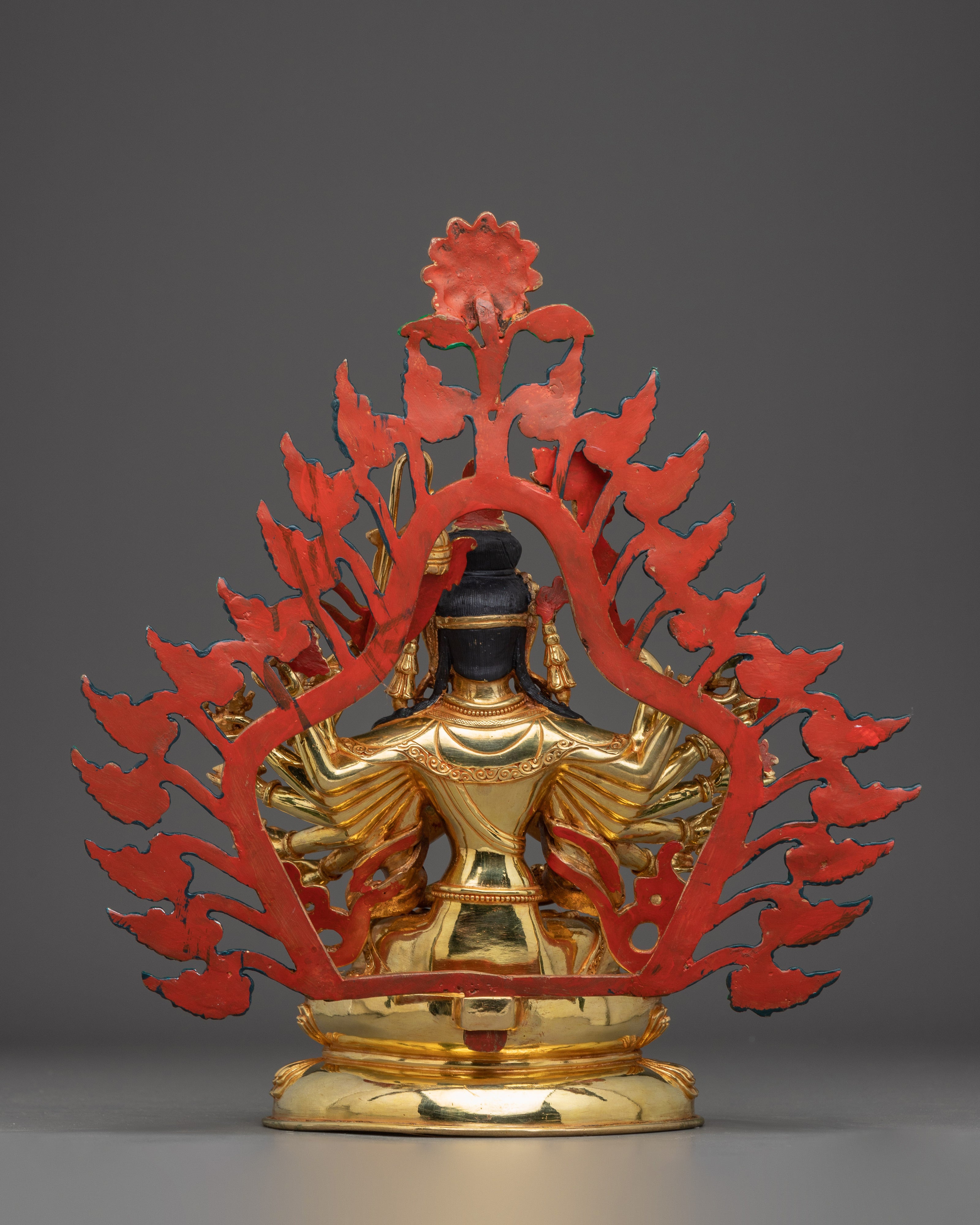 Bodhisattva Cundi Artwork | 24K Gold Gilded Spiritual Statue